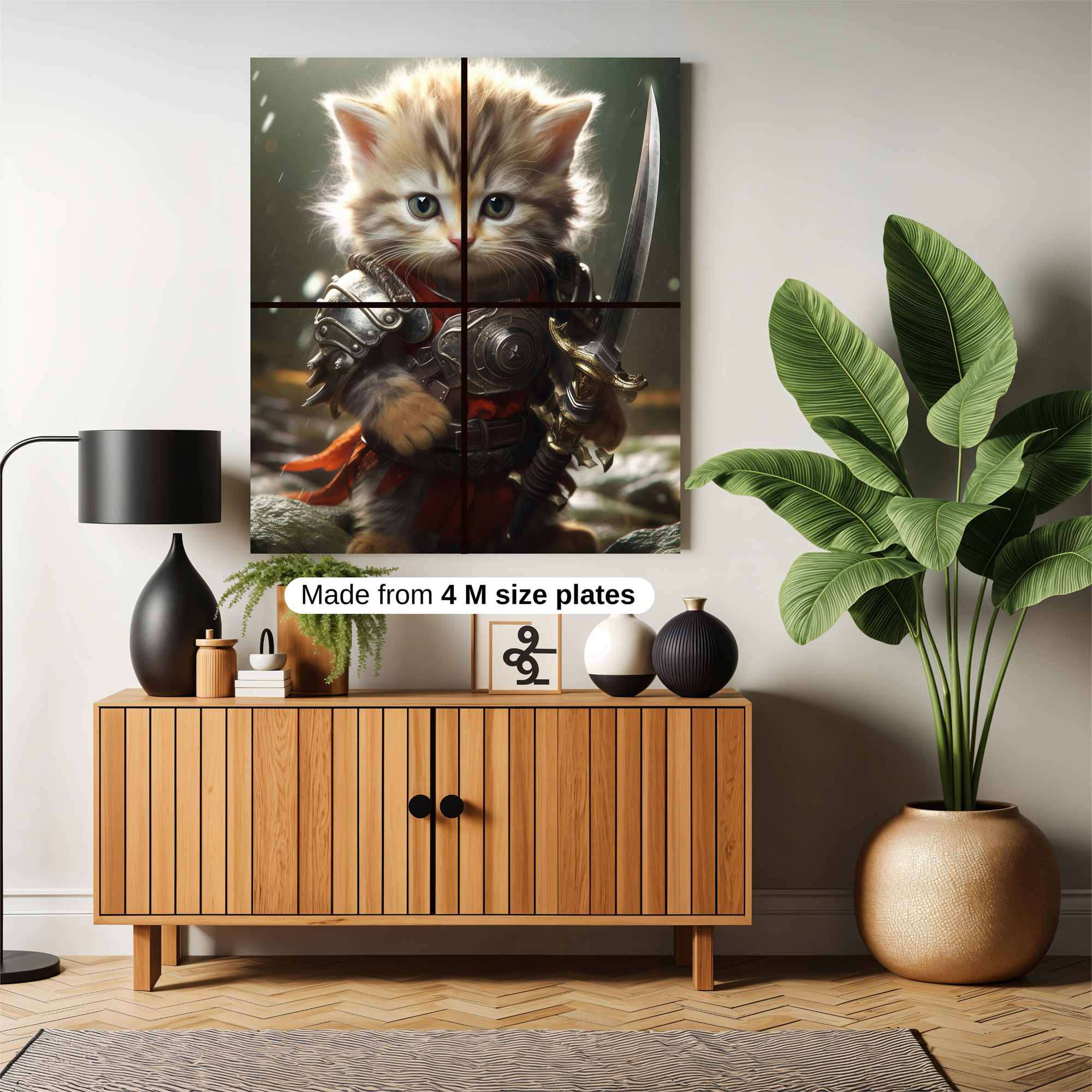 Kitten Warrior Safe Wall Magnetic / M