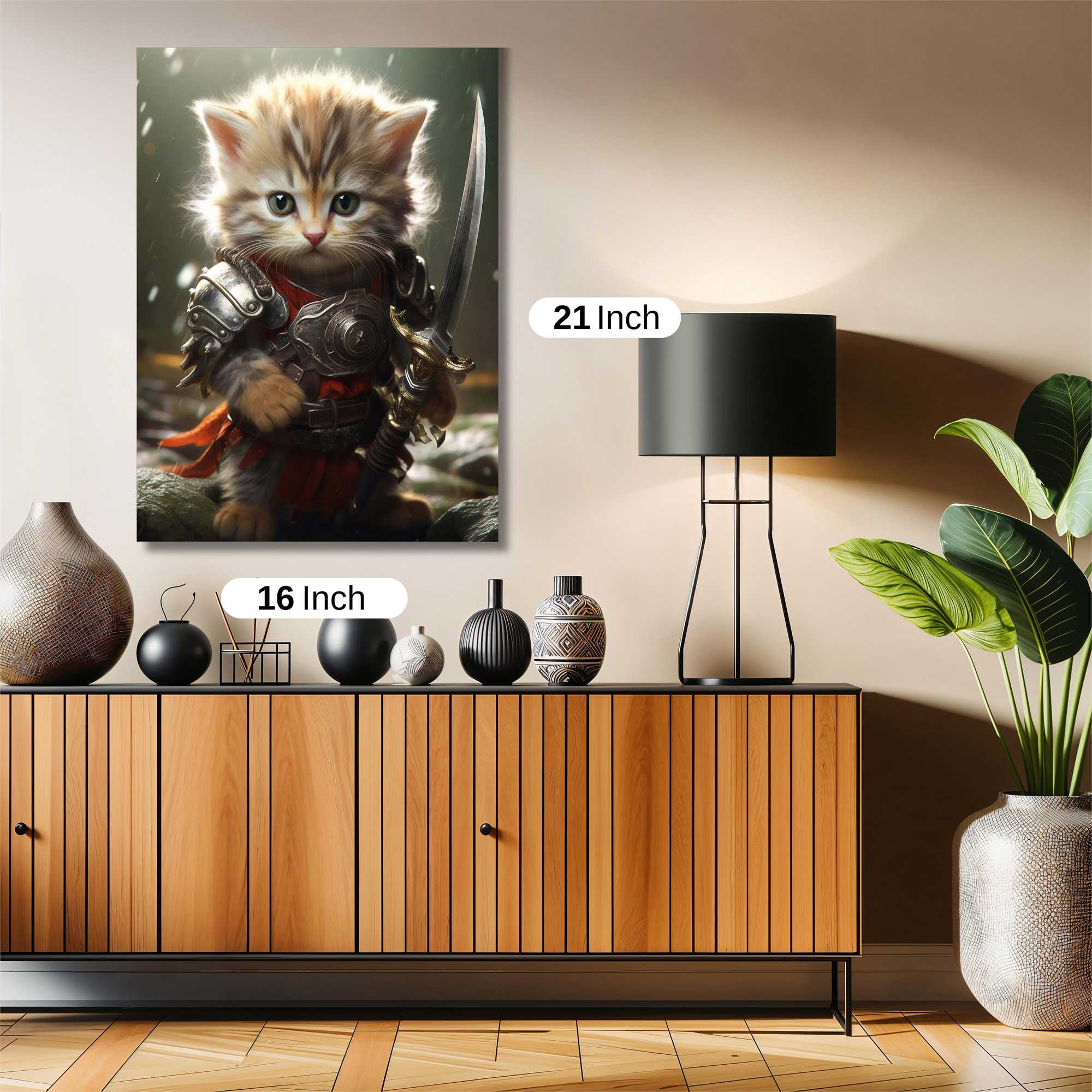 Kitten Warrior Safe Wall Magnetic / M