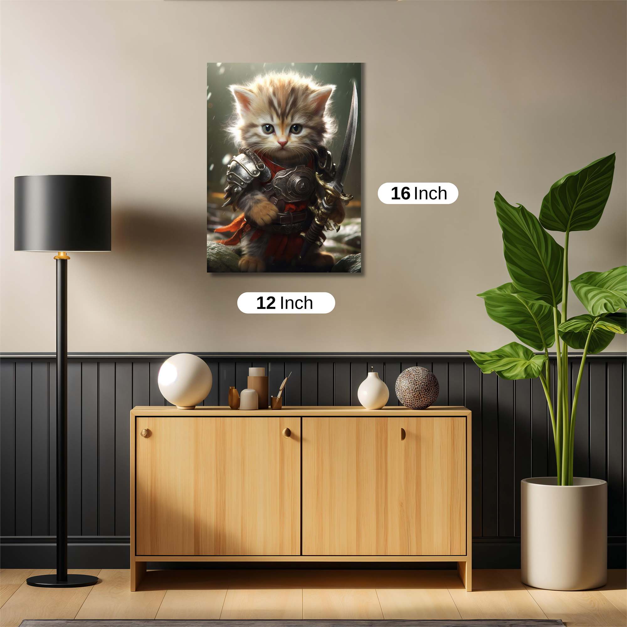 Kitten Warrior Safe Wall Magnetic / M