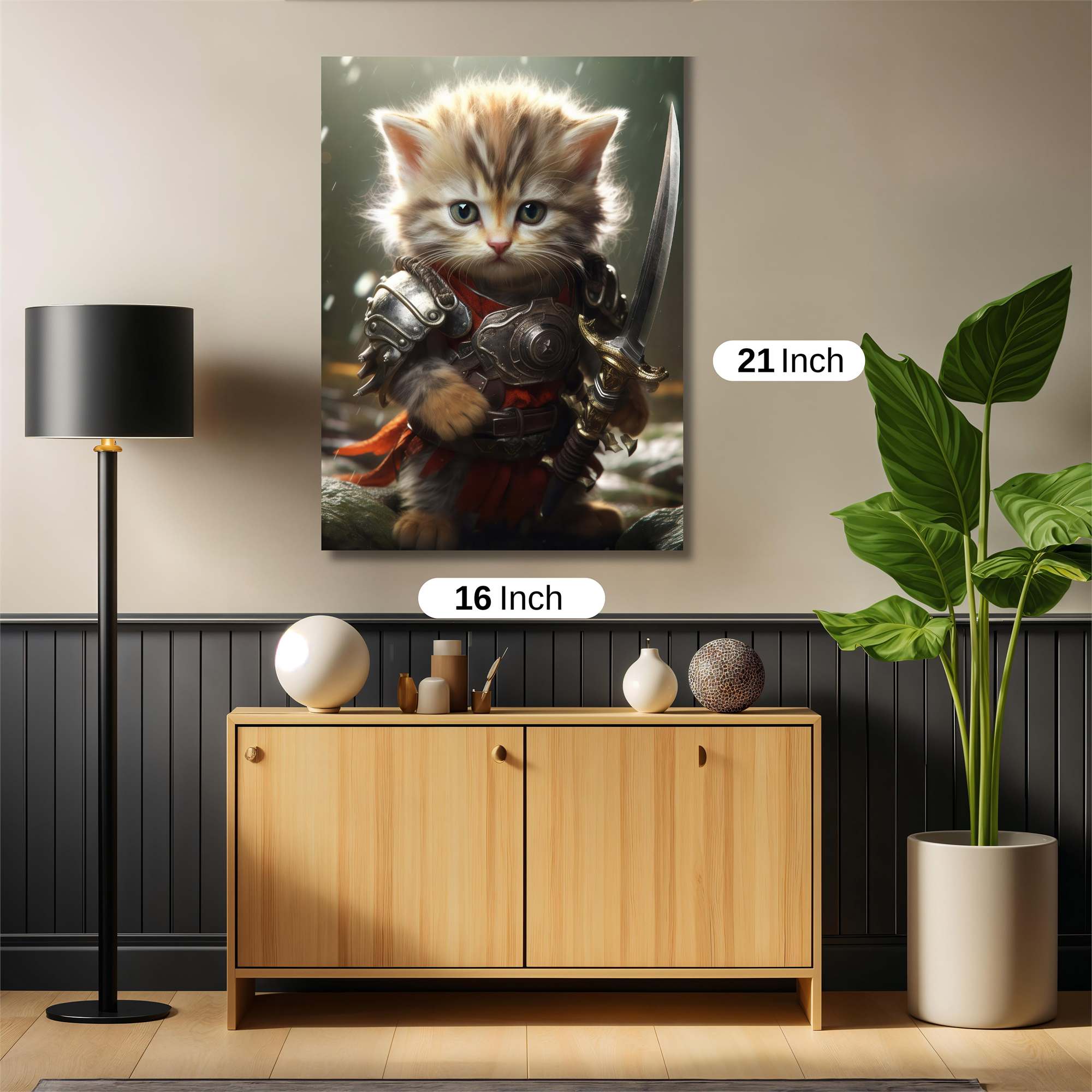 Kitten Warrior Safe Wall Magnetic / M