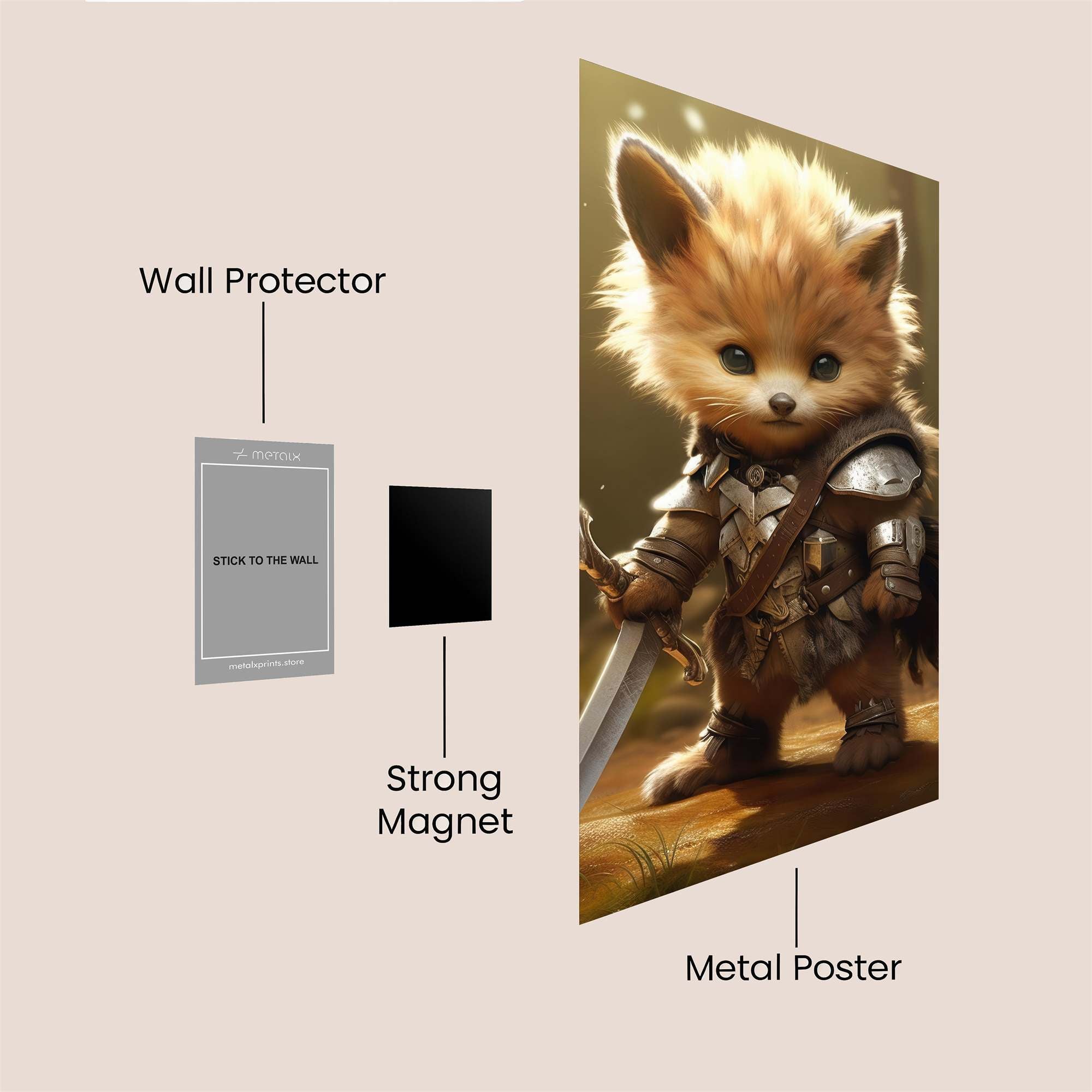 Fox Knight Safe Wall Magnetic / M