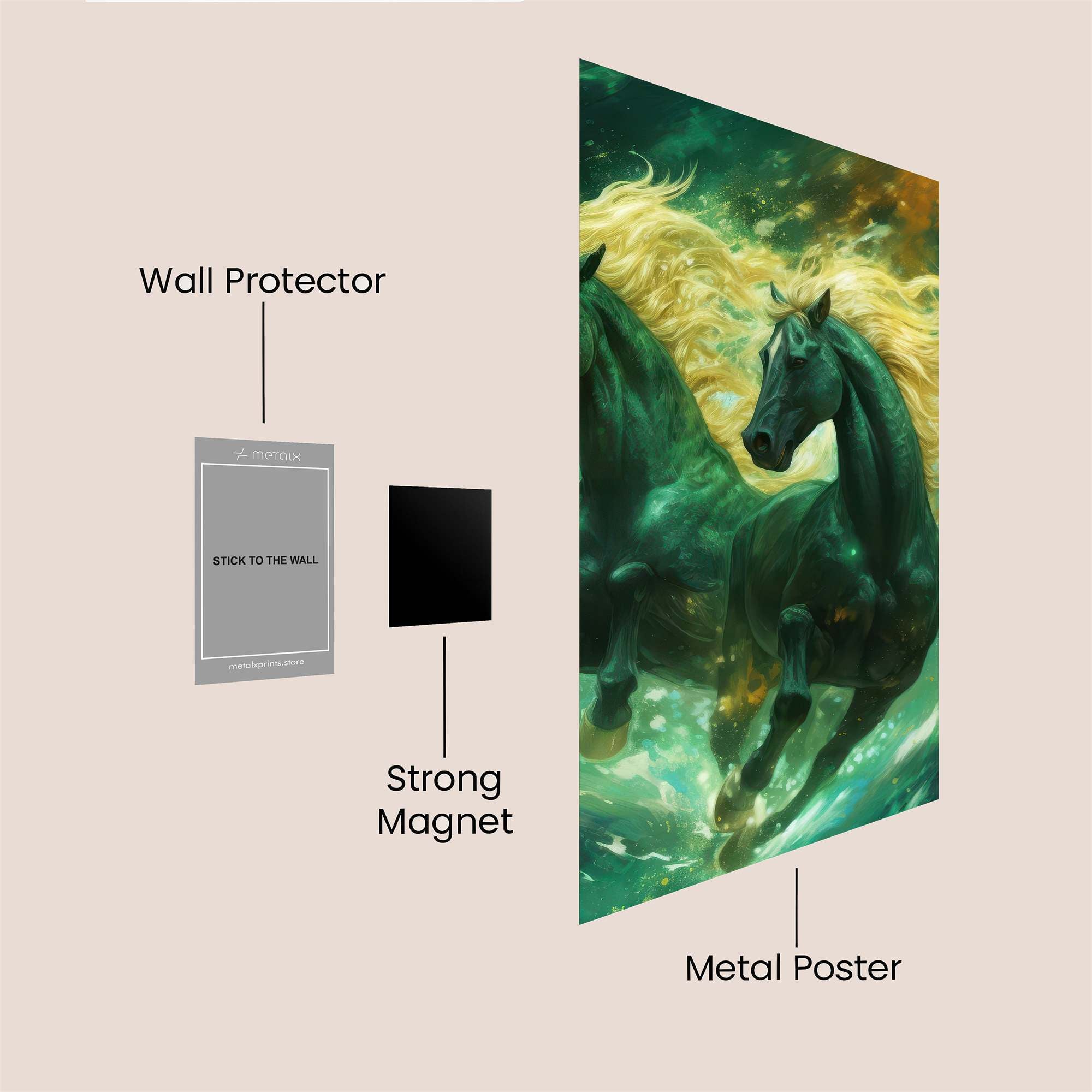 Stallions Unleashed Safe Wall Magnetic / M