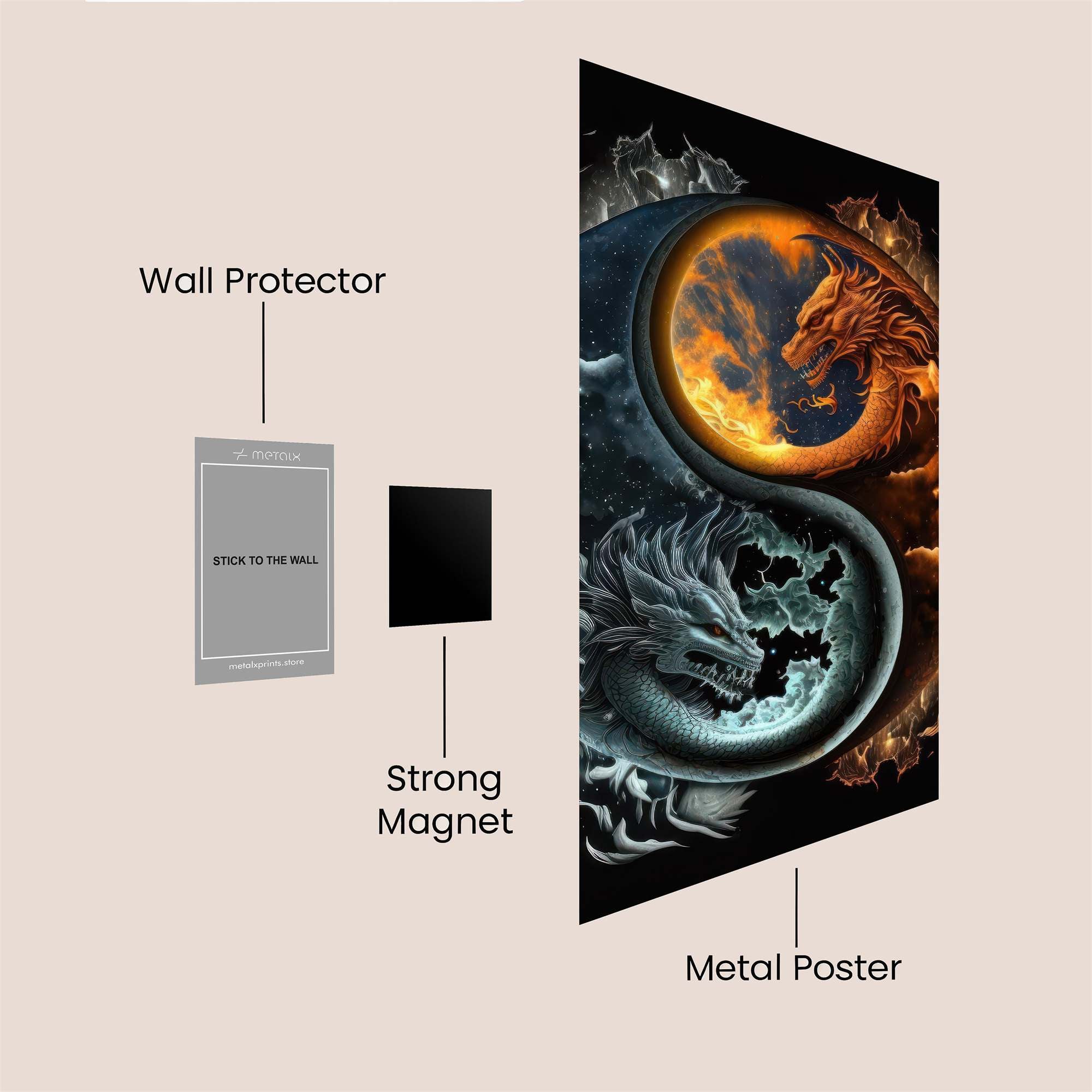 Dragons Duality Safe Wall Magnetic / M