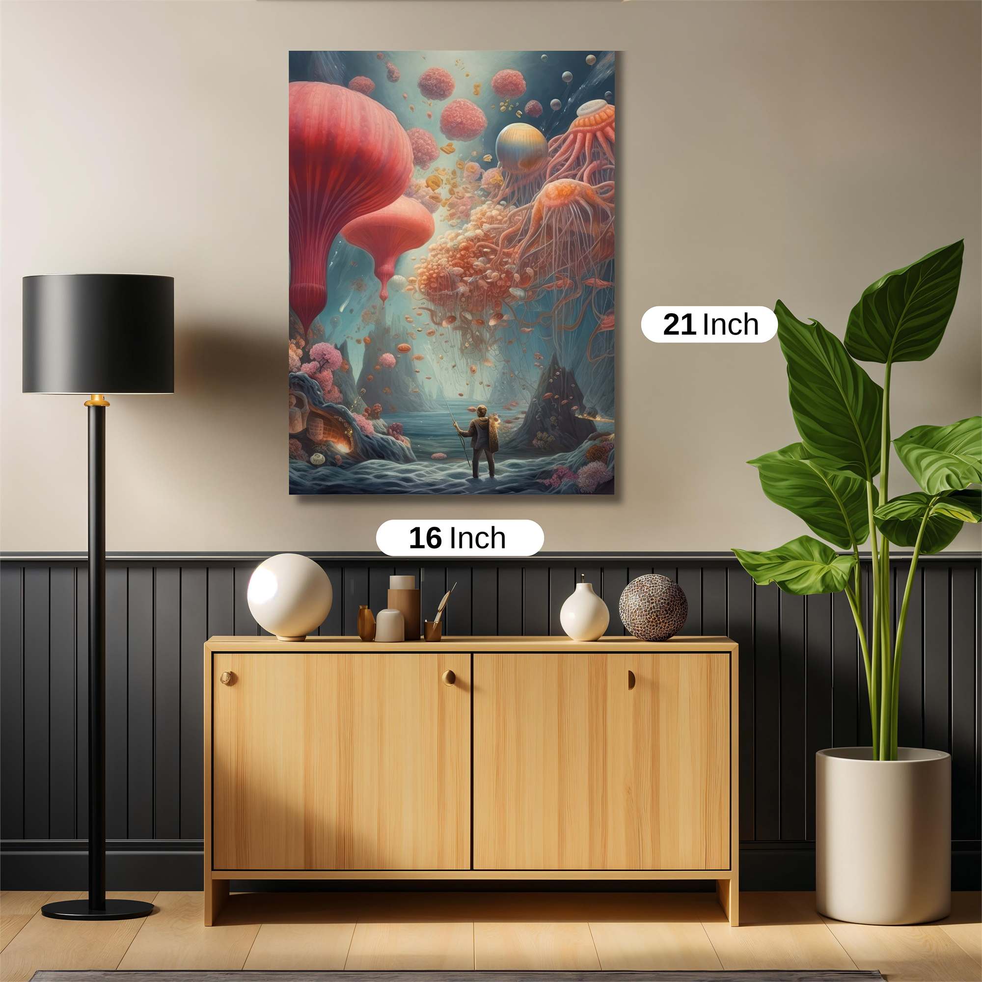 Jellyfish Dreamscape Safe Wall Magnetic / M