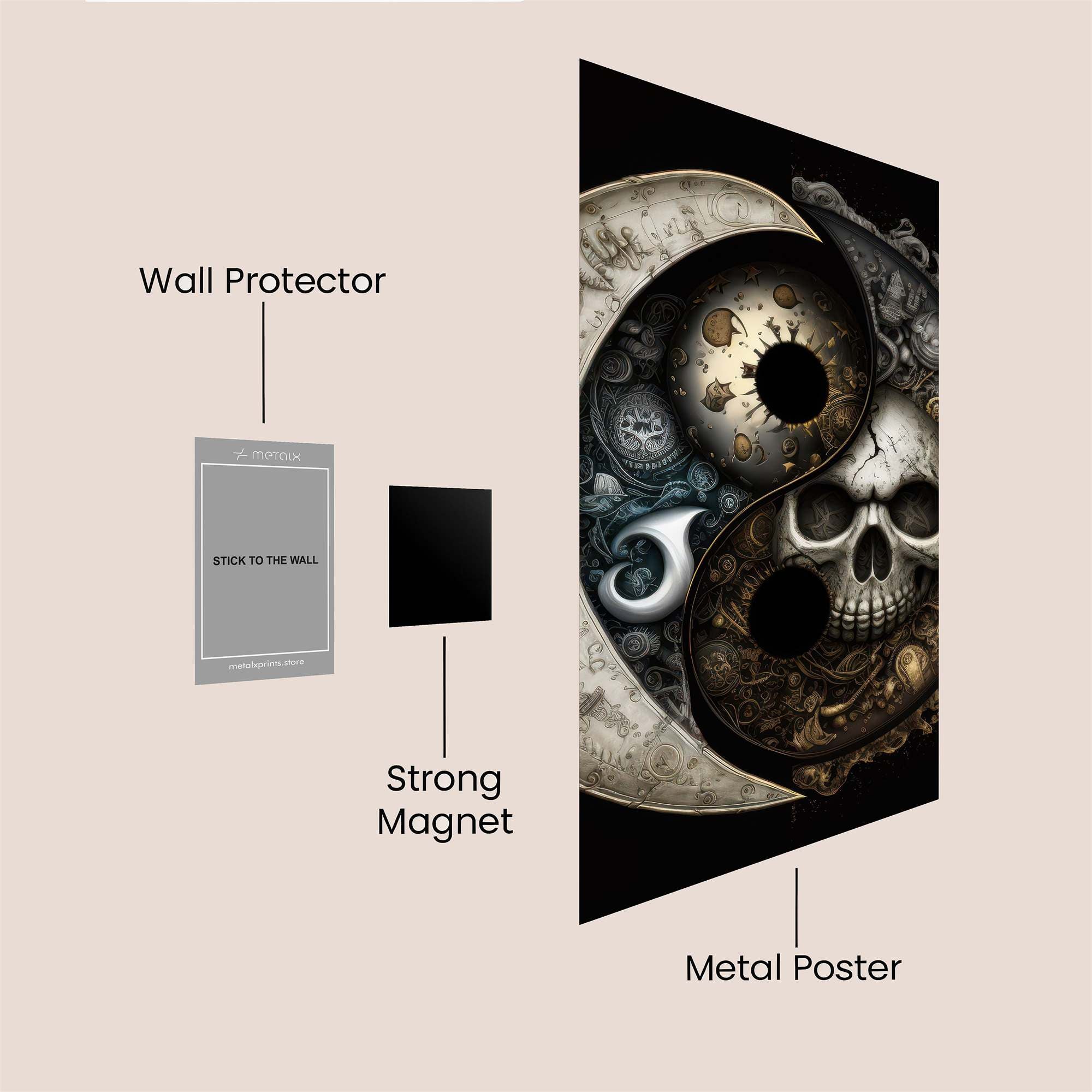 YinSkull Safe Wall Magnetic / M
