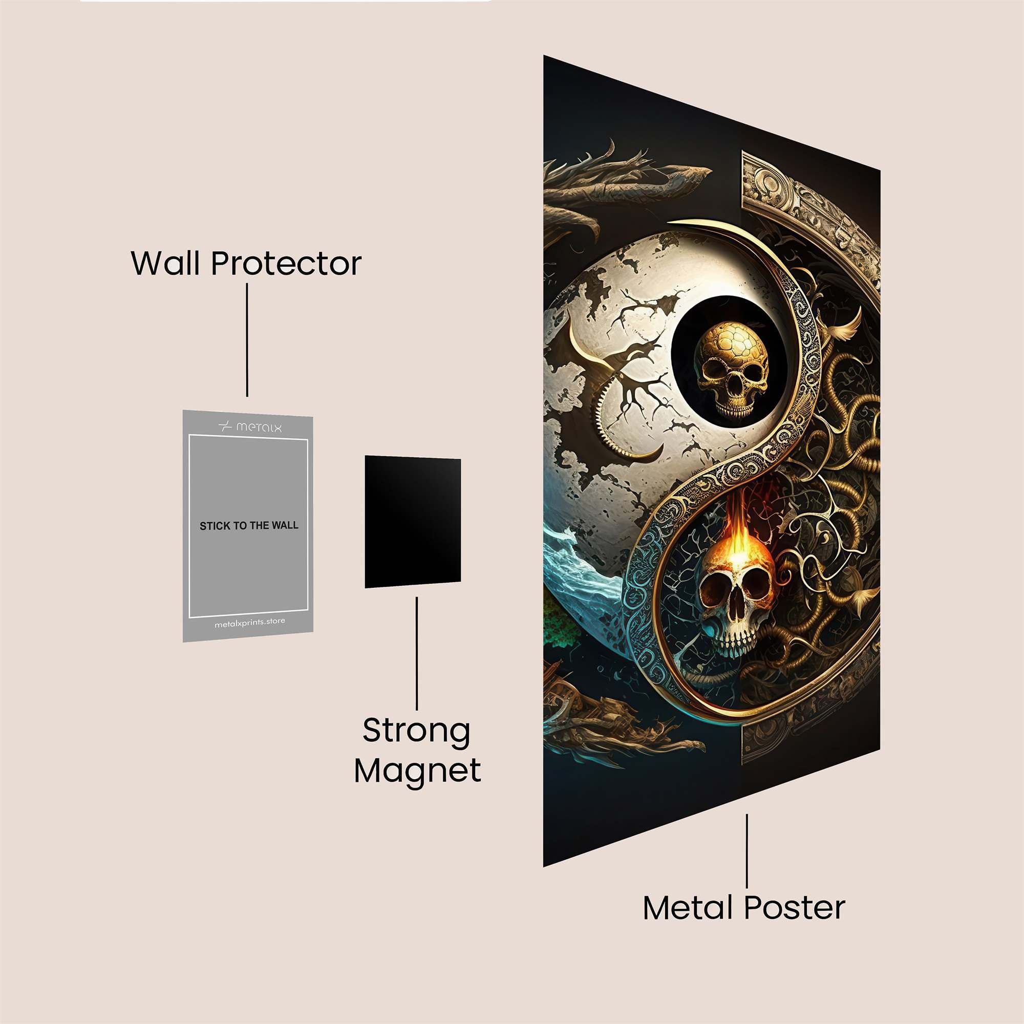 SkullDuality Safe Wall Magnetic / M