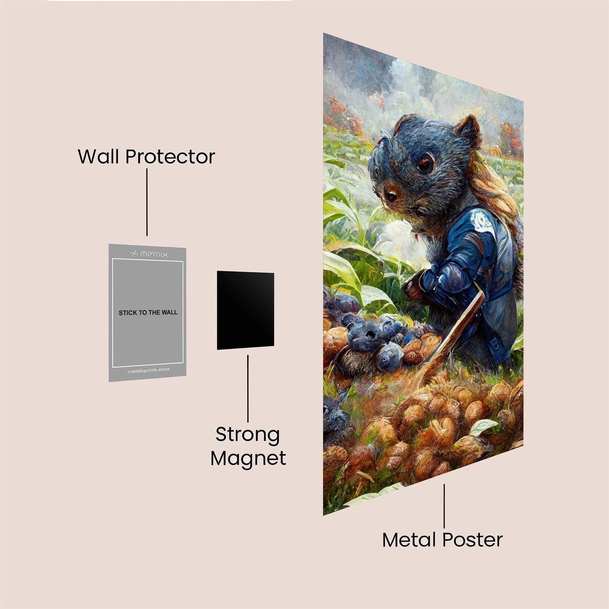 Squirrel Knight Safe Wall Magnetic / M