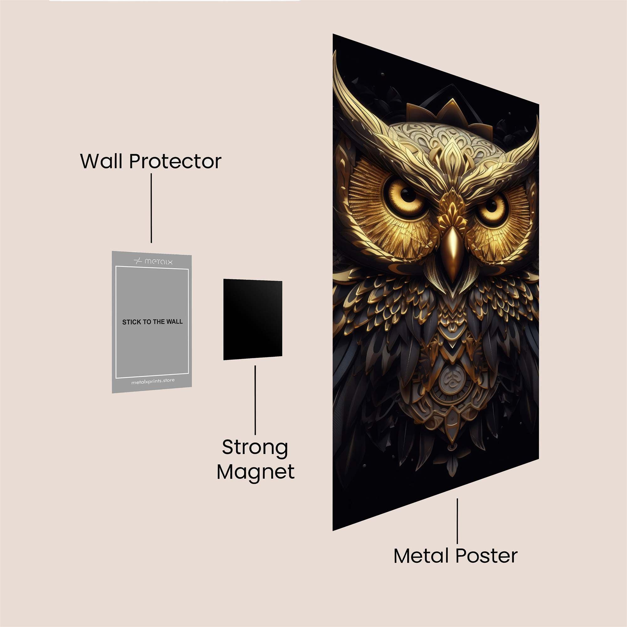Owl Regal Safe Wall Magnetic / M