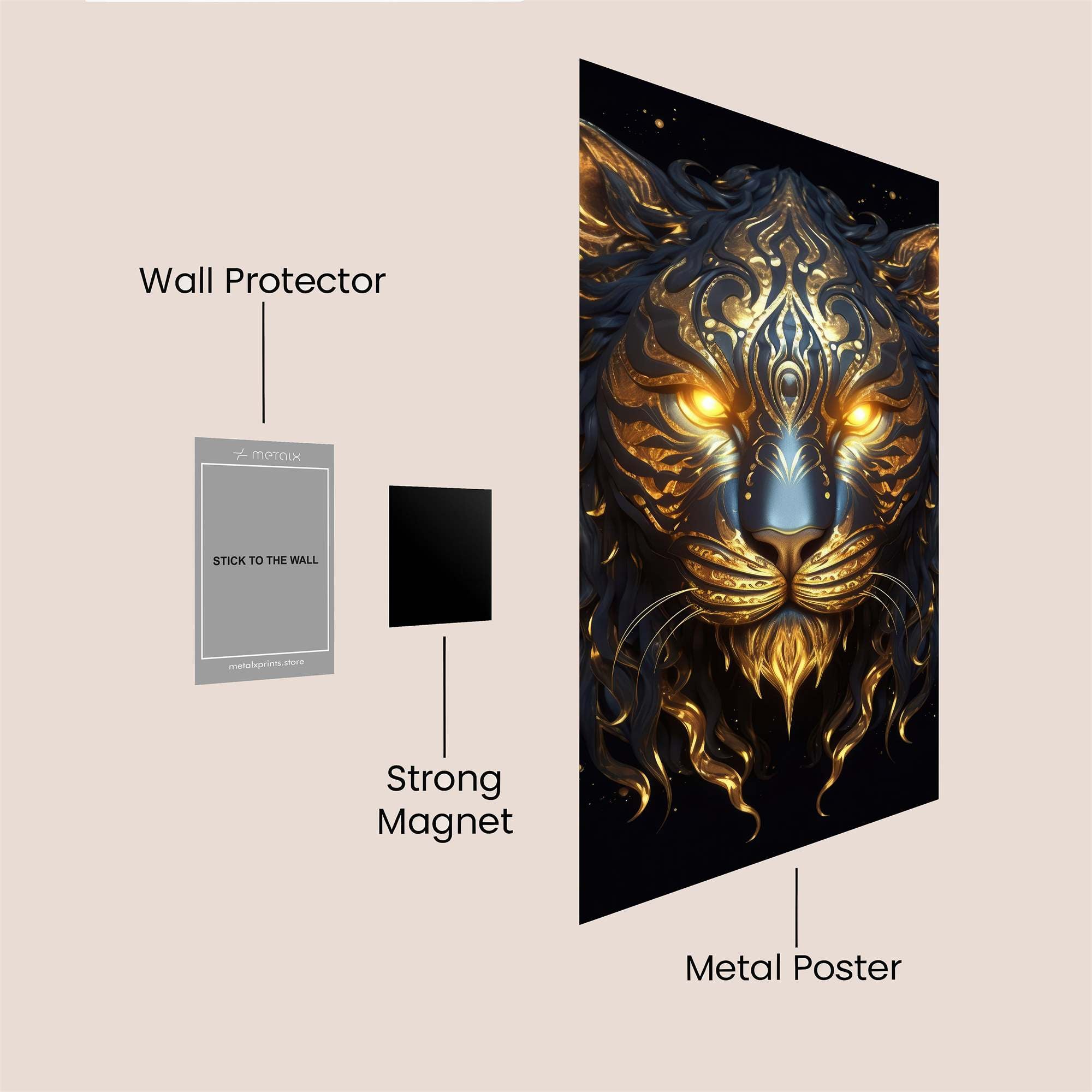 Lion Majestic Safe Wall Magnetic / M