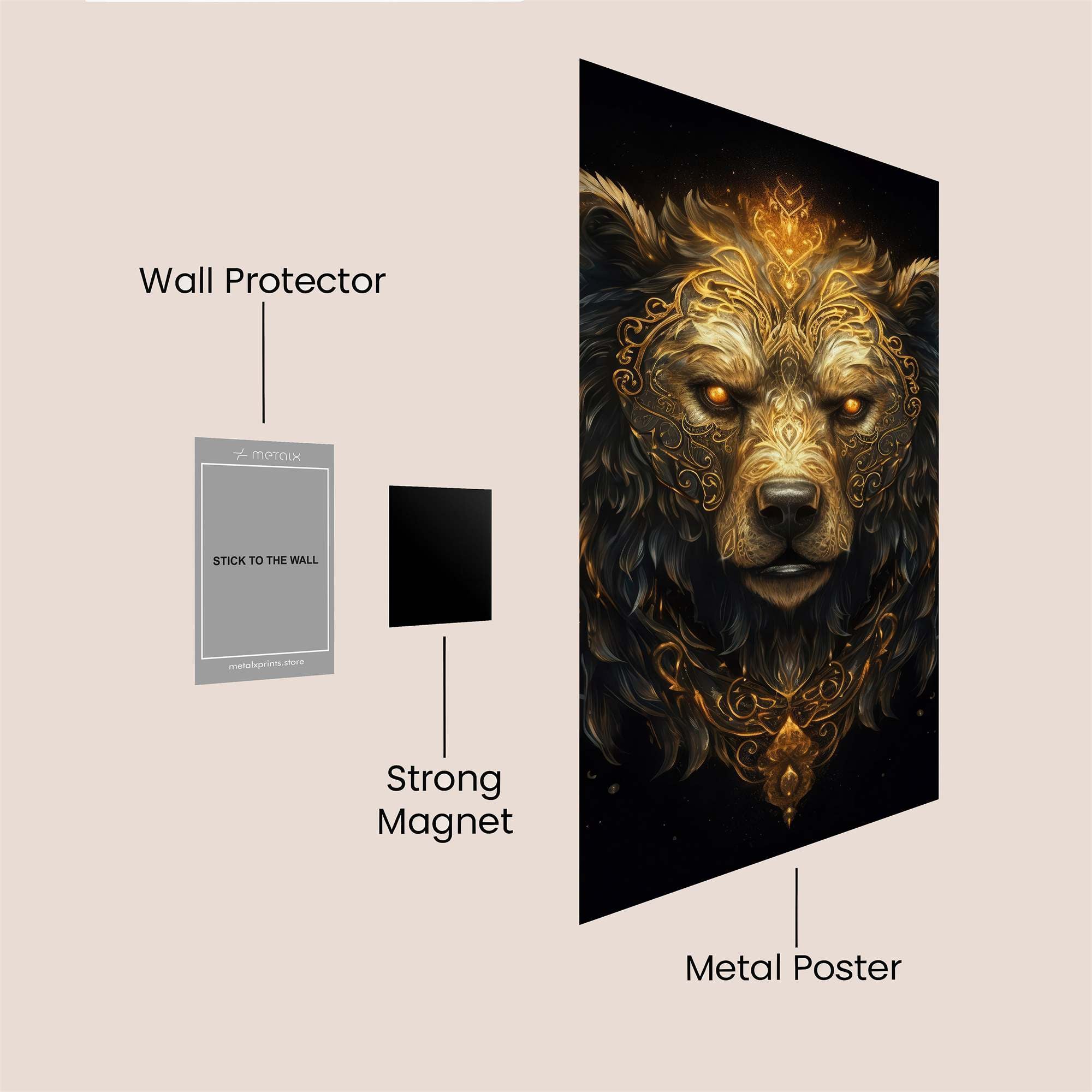 Bear Majesty Safe Wall Magnetic / M