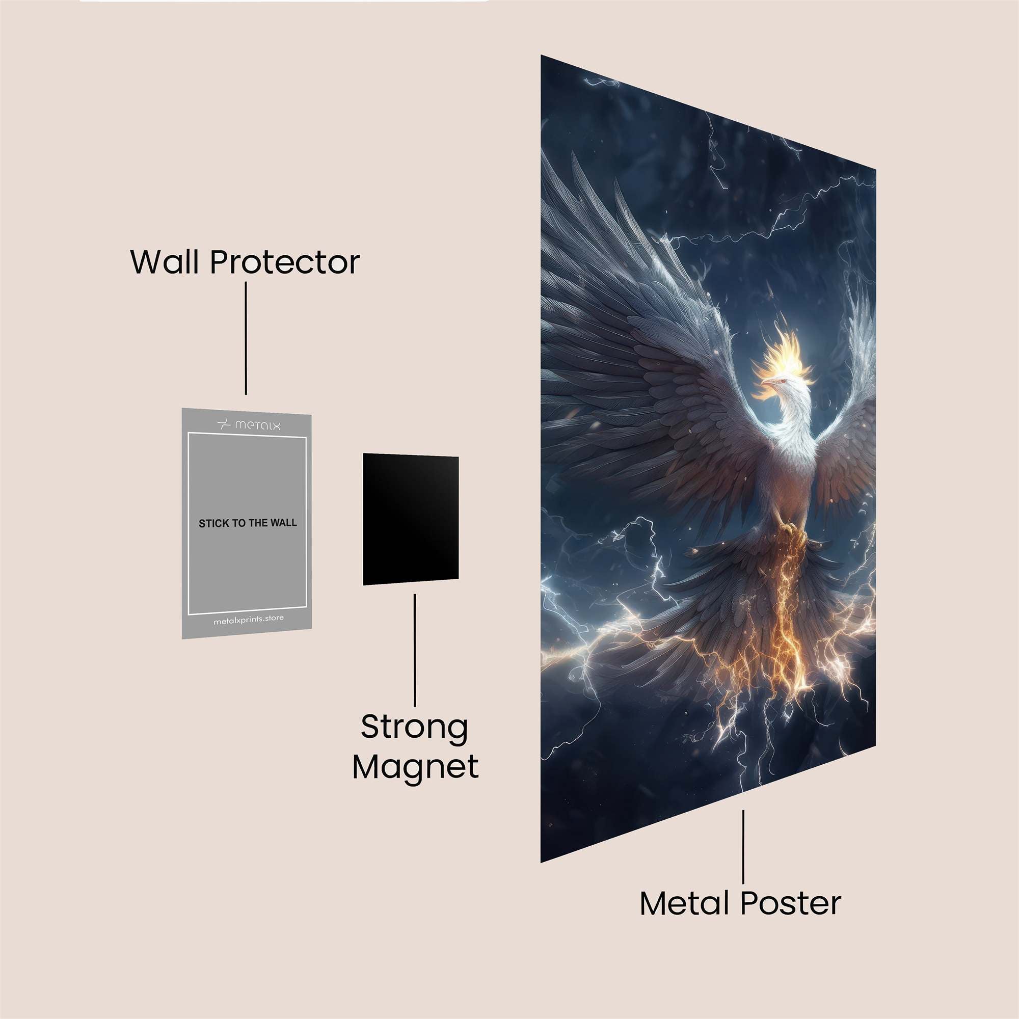 Phoenix Blaze Safe Wall Magnetic / M