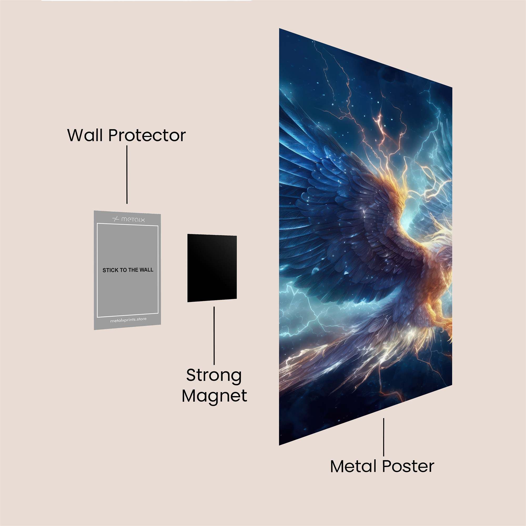 Phoenix Blaze Safe Wall Magnetic / M