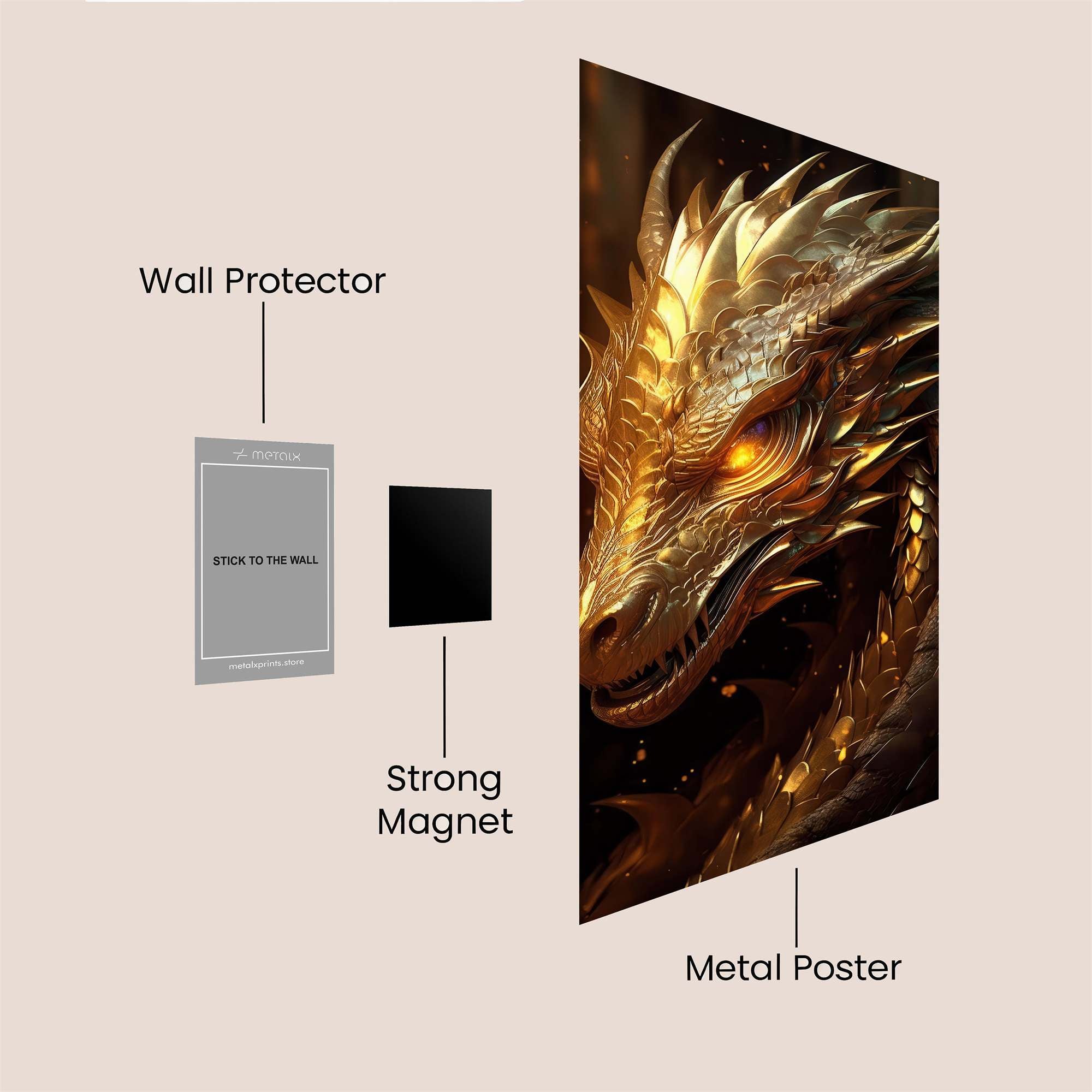 Golden Majesty Safe Wall Magnetic / M