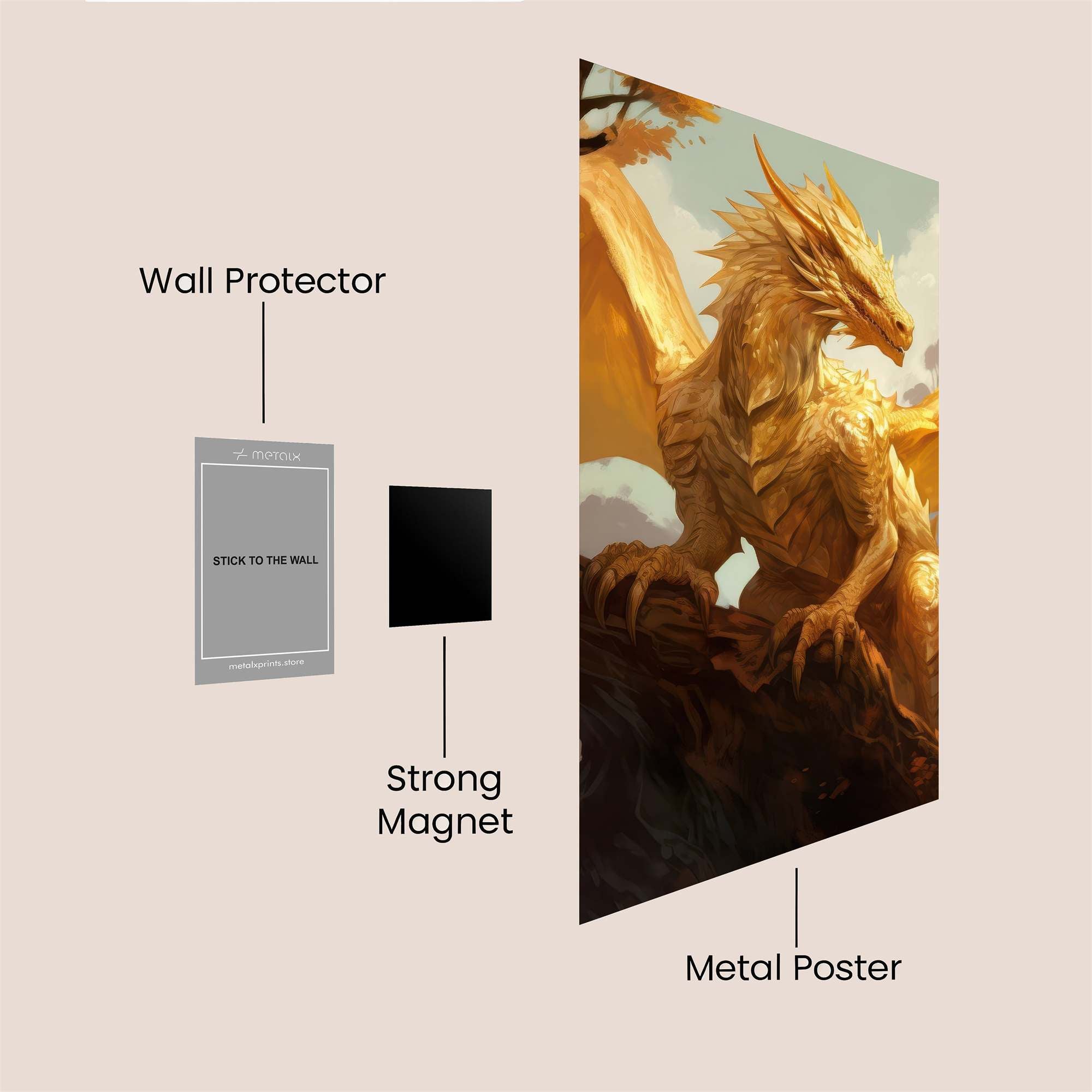 Golden Majesty Safe Wall Magnetic / M