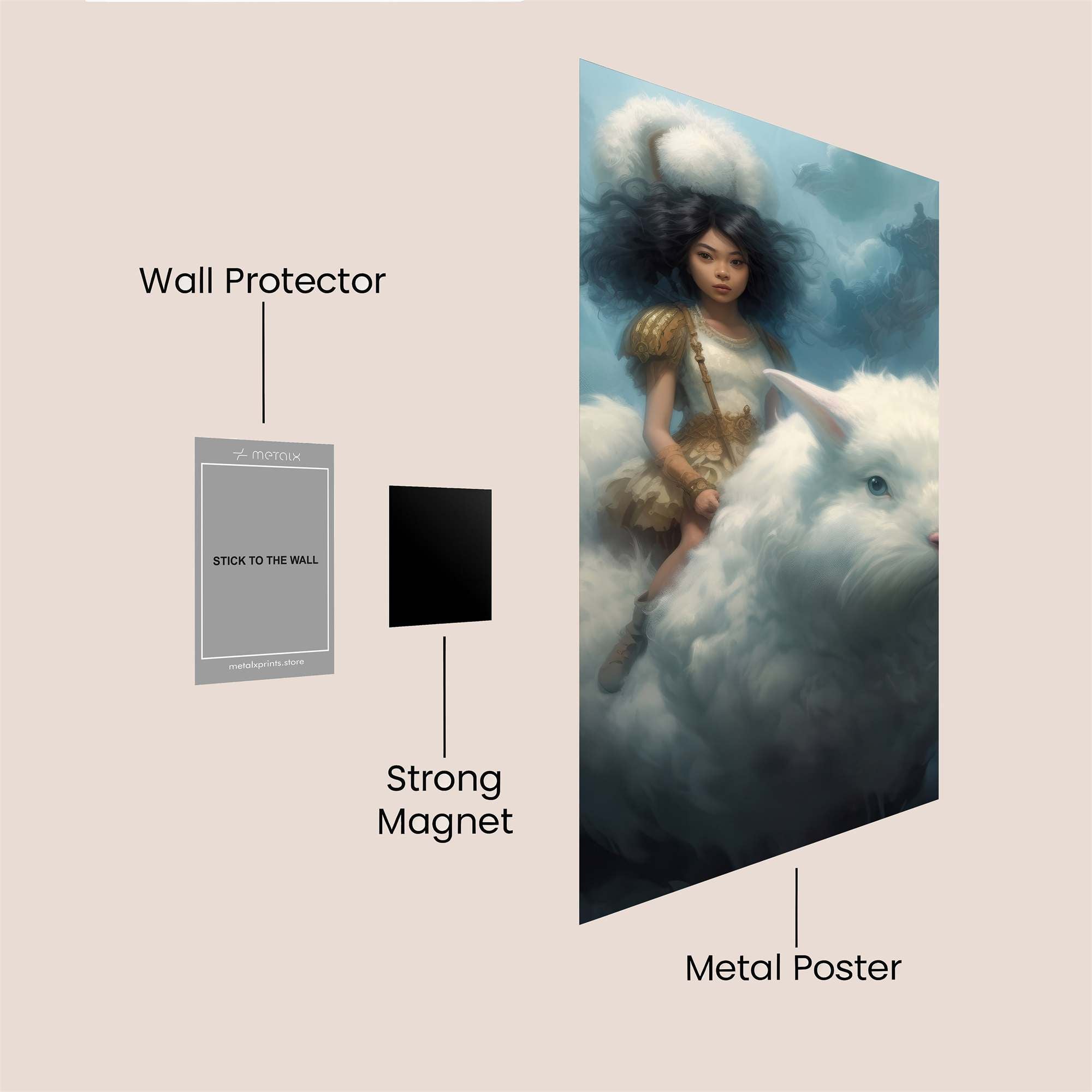 Fluffy Adventure Safe Wall Magnetic / M