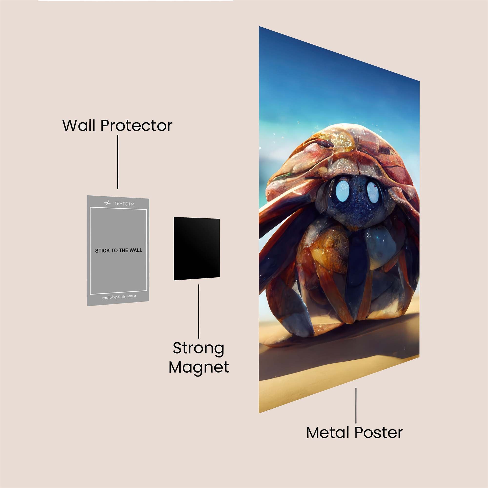 Crab Serenity Safe Wall Magnetic / M