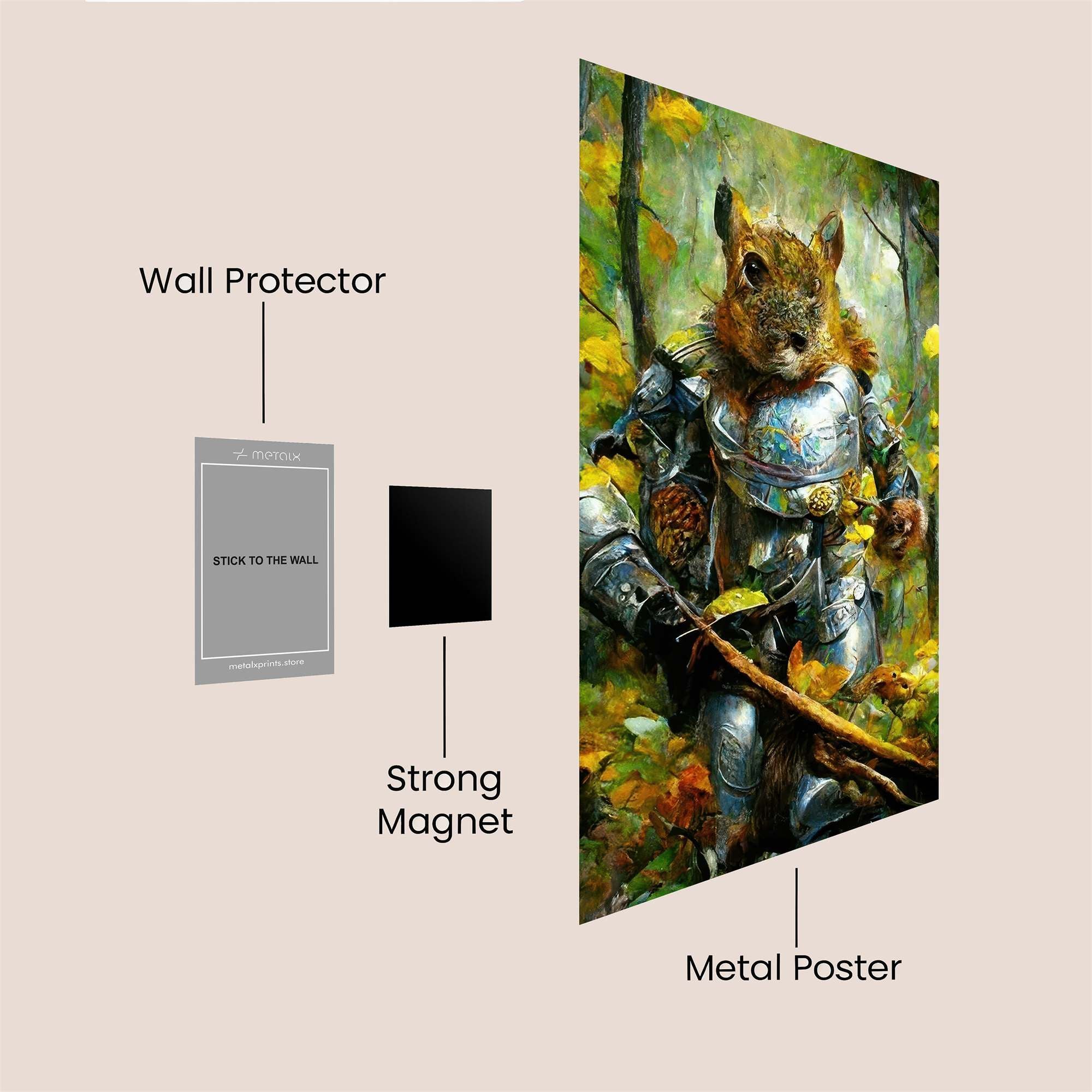 Squirrel Knight Safe Wall Magnetic / M
