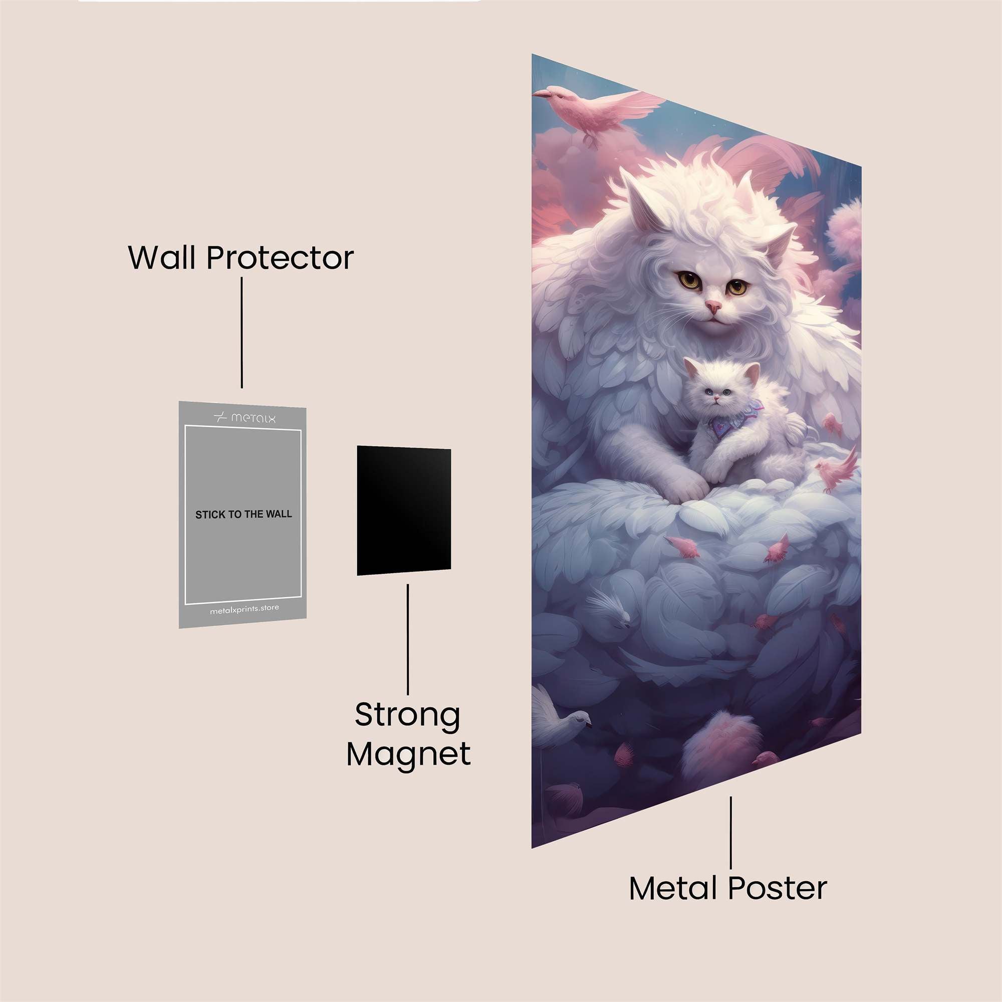 Feline Serenity Safe Wall Magnetic / M