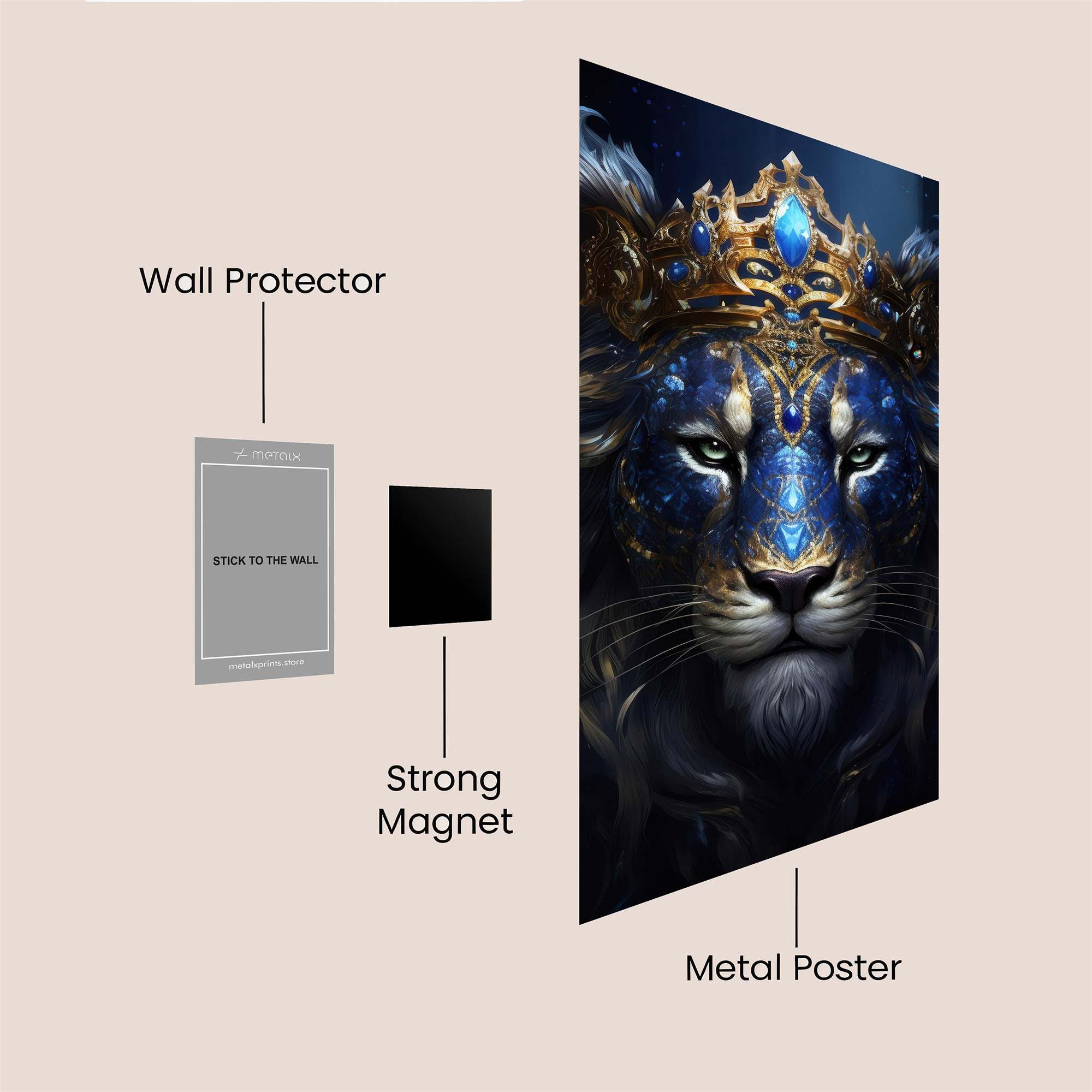 Lion Majestic Safe Wall Magnetic / M