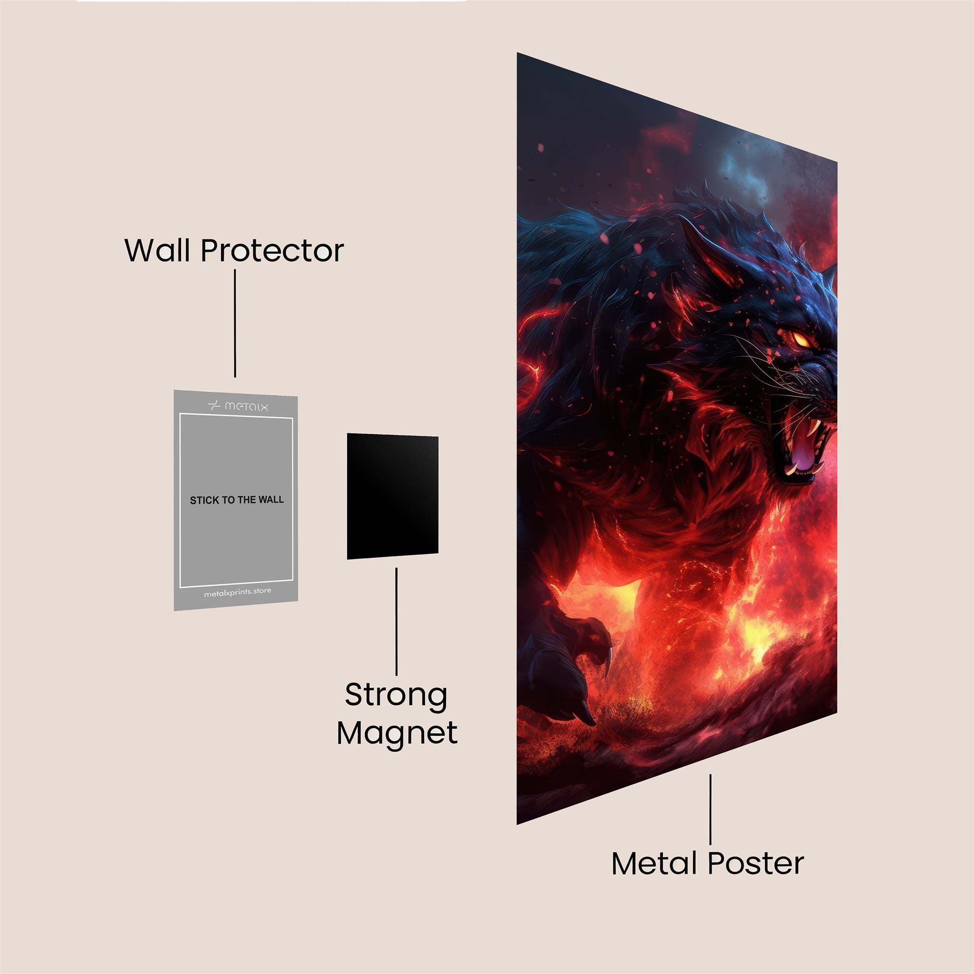 Hellfire Beast Safe Wall Magnetic / M