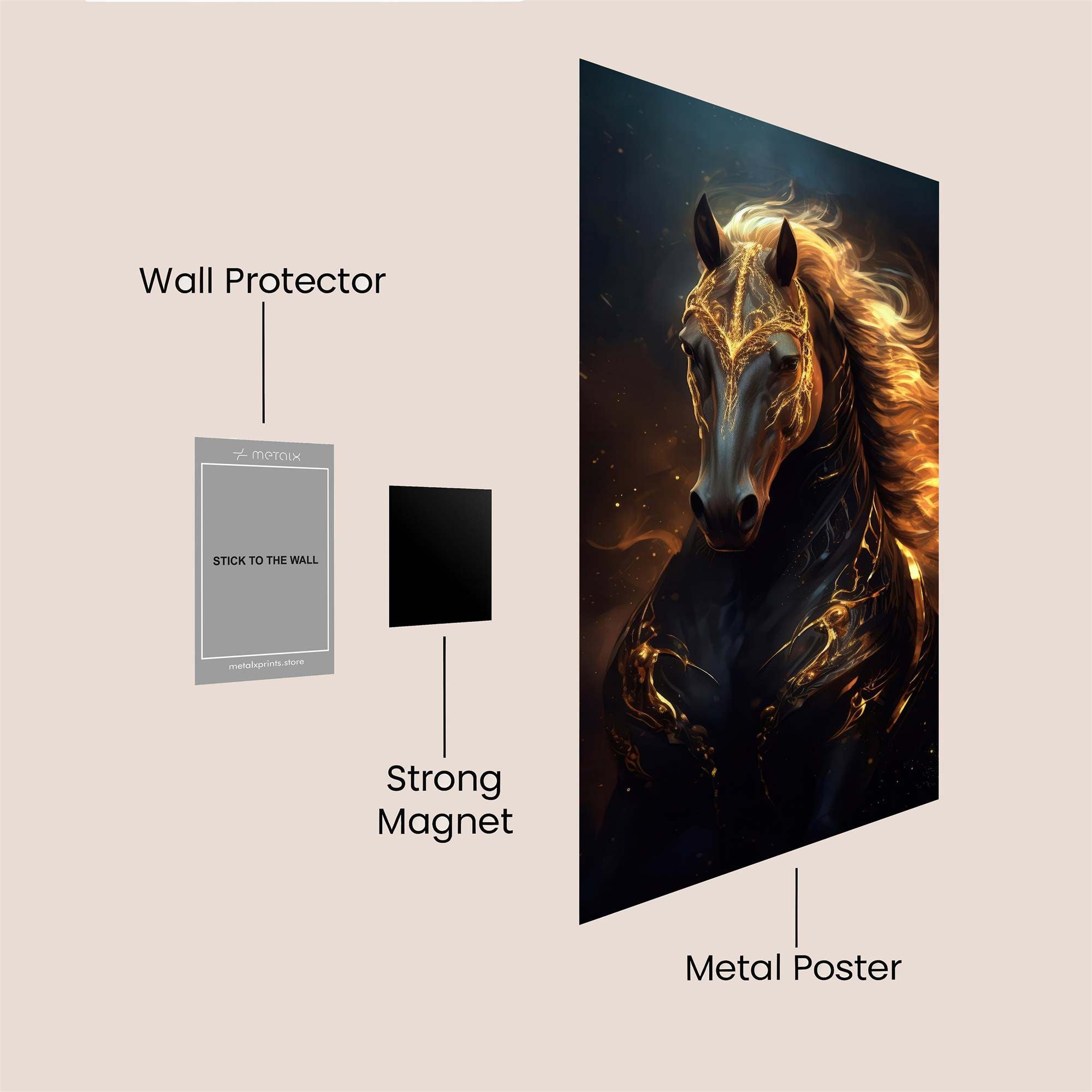 Golden Majesty Safe Wall Magnetic / M