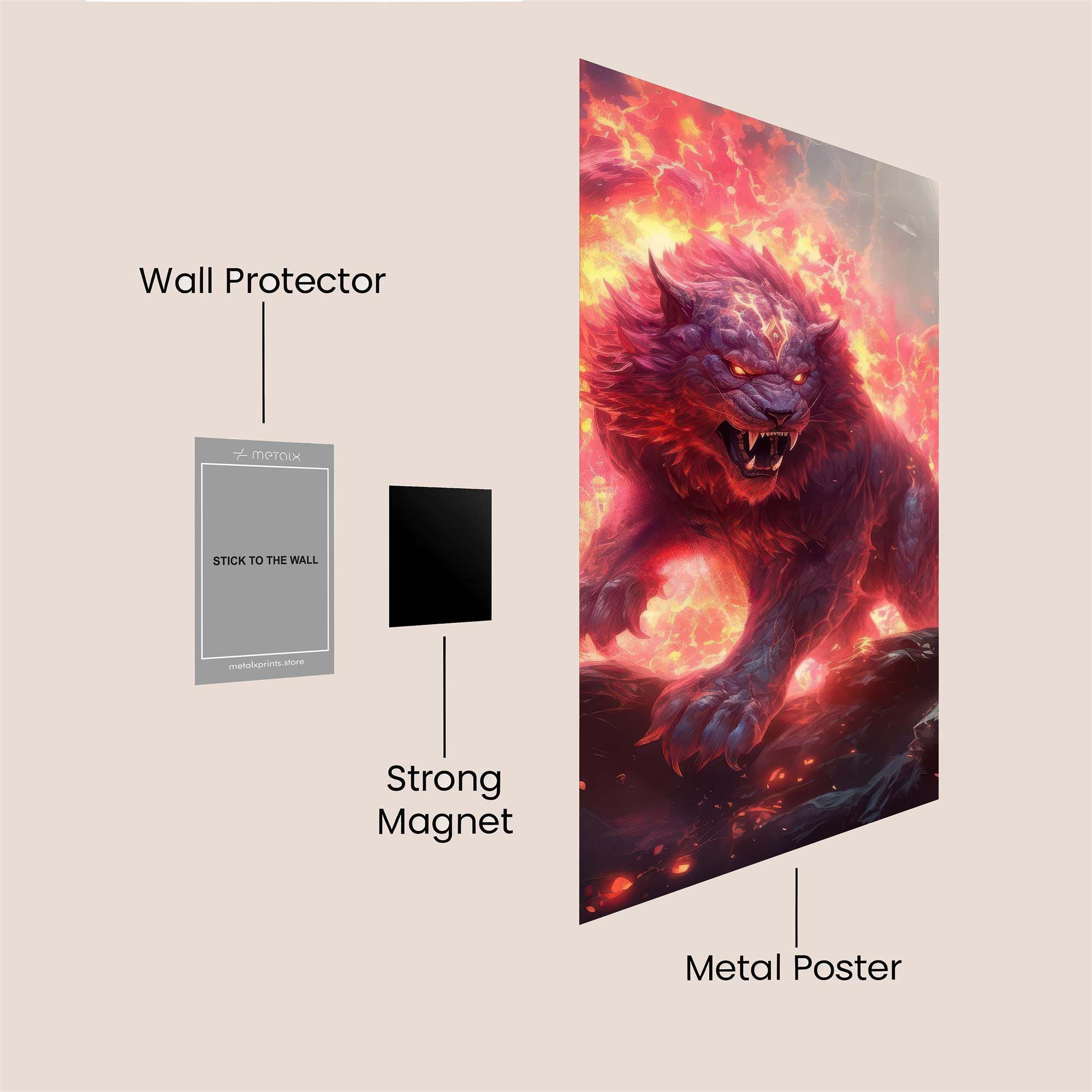 Flame Fury Safe Wall Magnetic / M