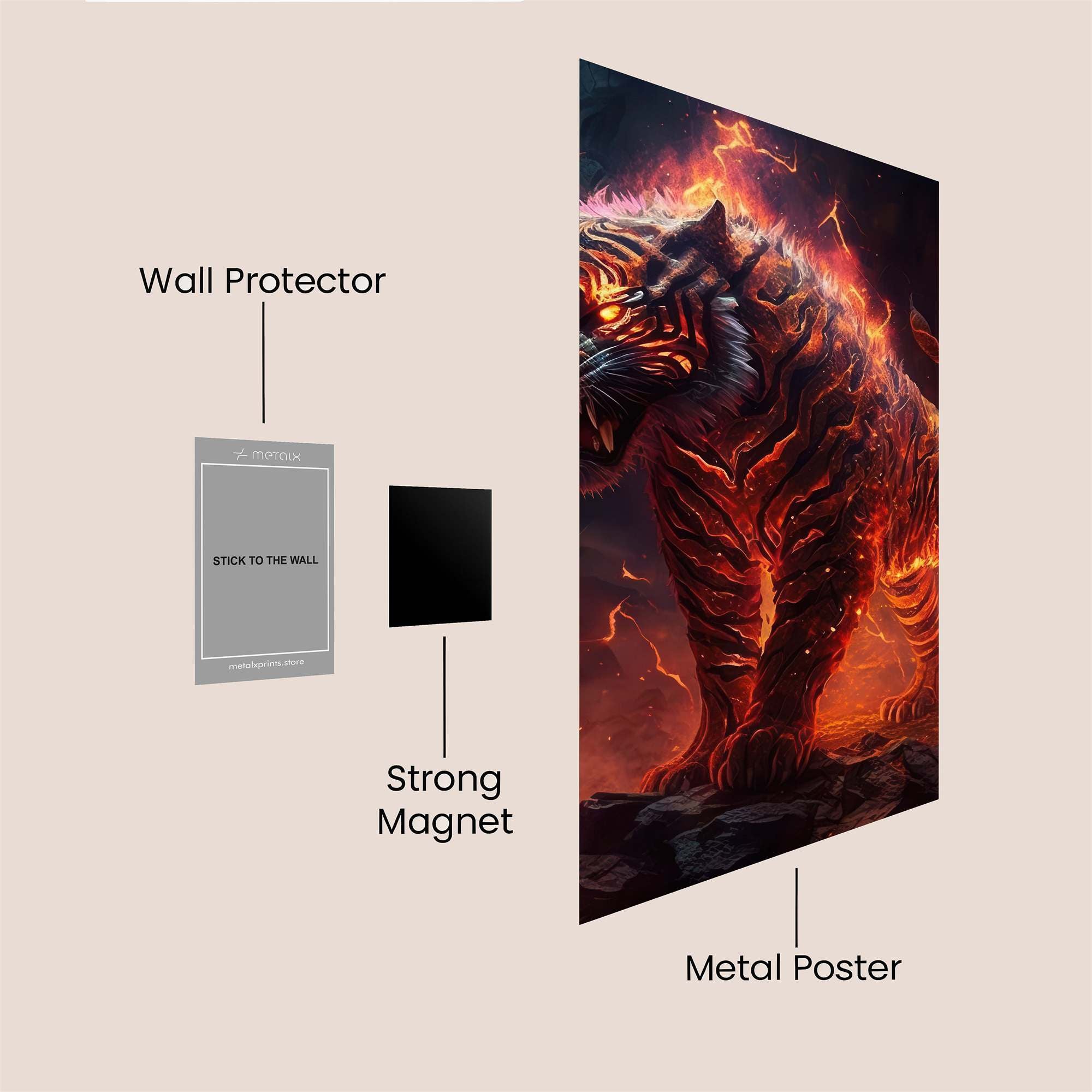 Inferno Tiger Safe Wall Magnetic / M