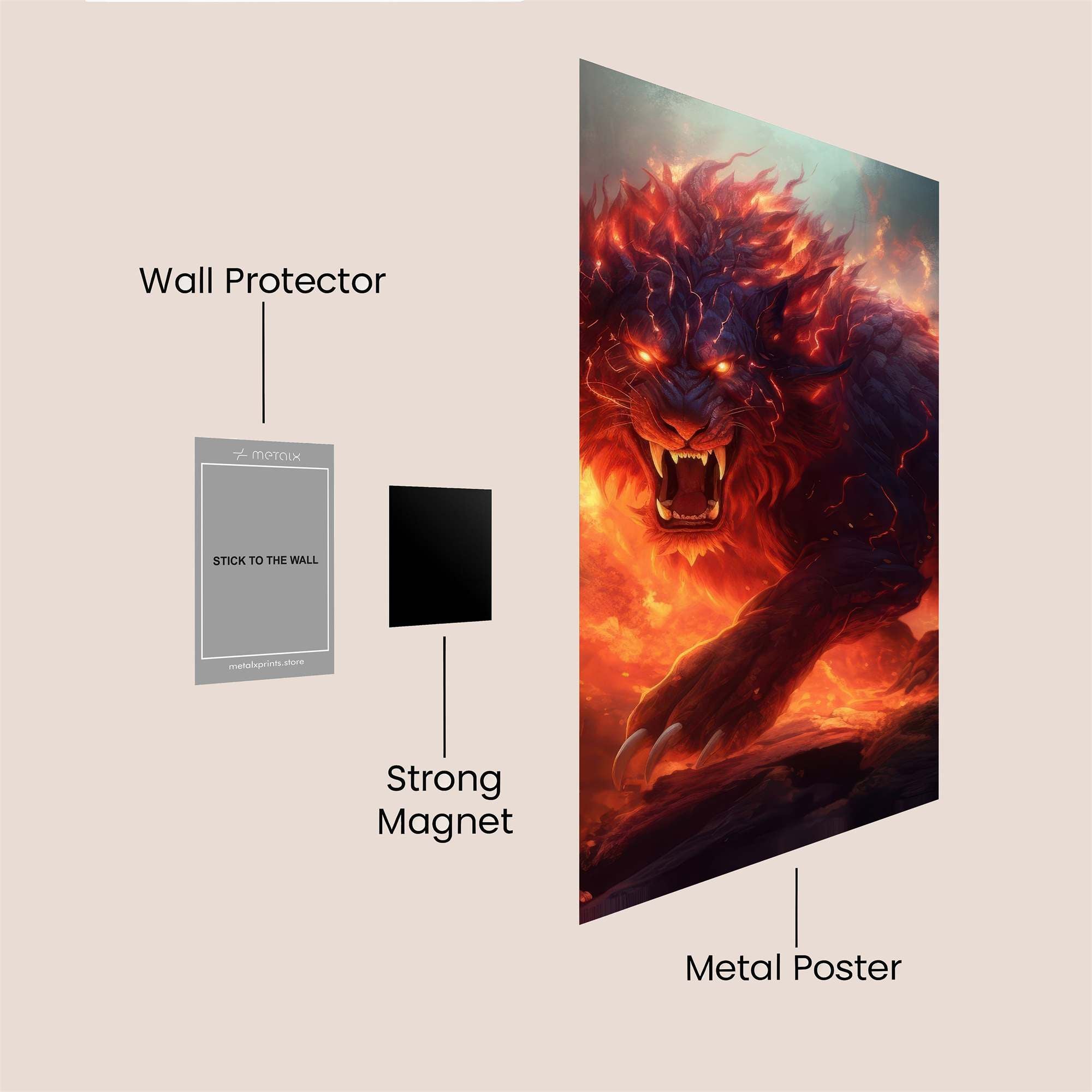 Flame Fury Safe Wall Magnetic / M