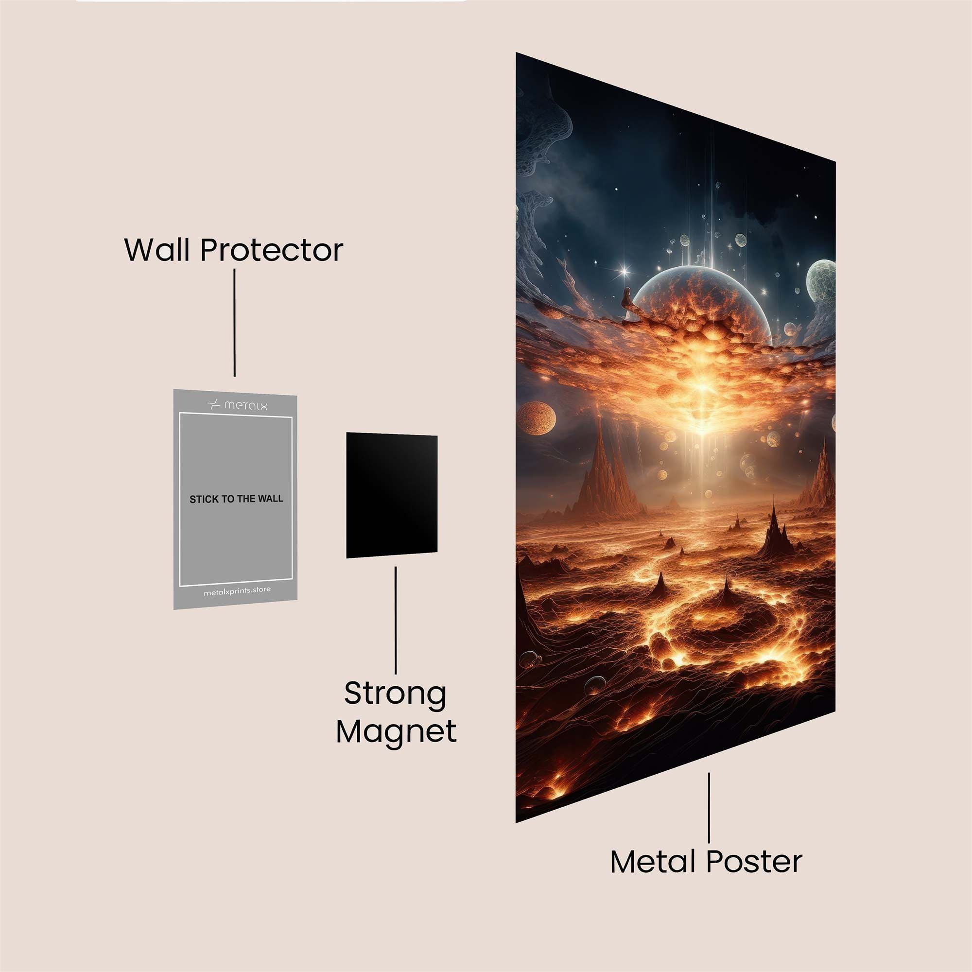 Cosmic Eruption Safe Wall Magnetic / M