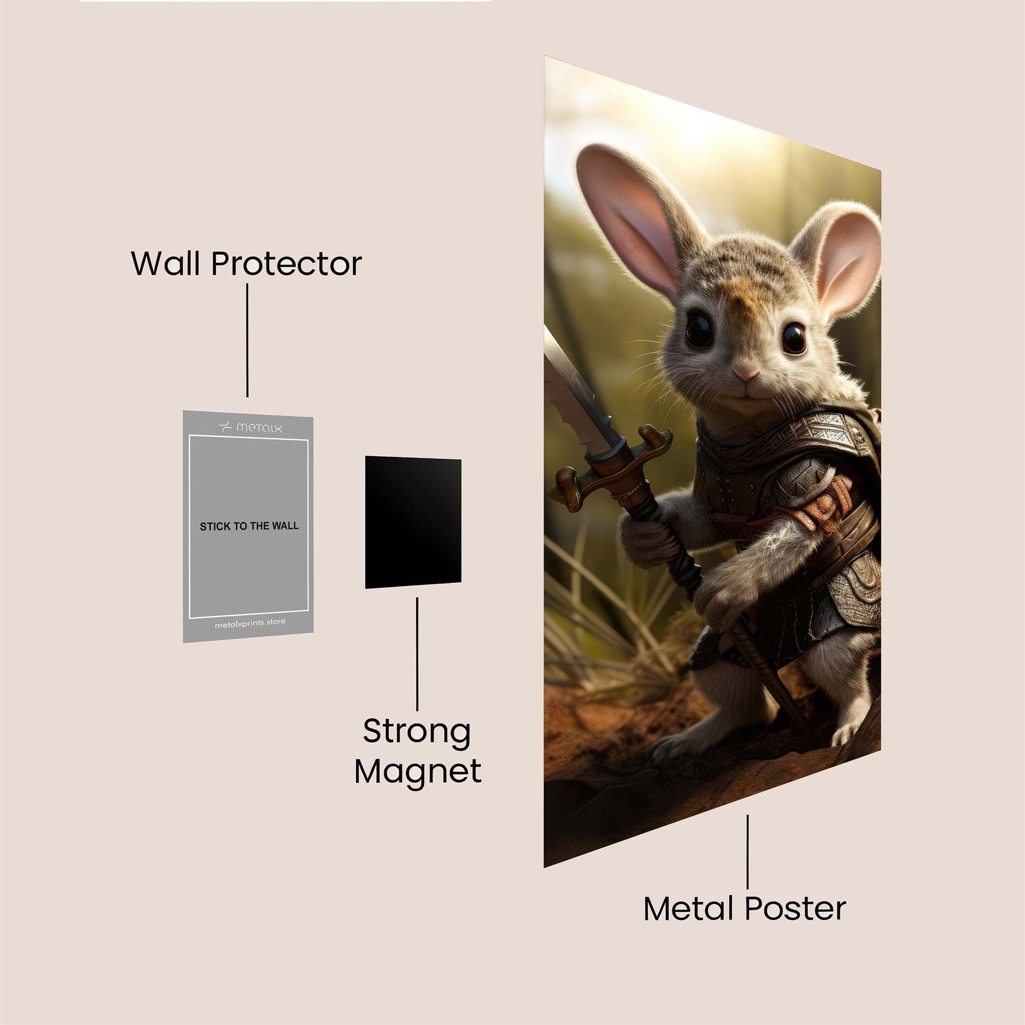 Brave Bunny Safe Wall Magnetic / M