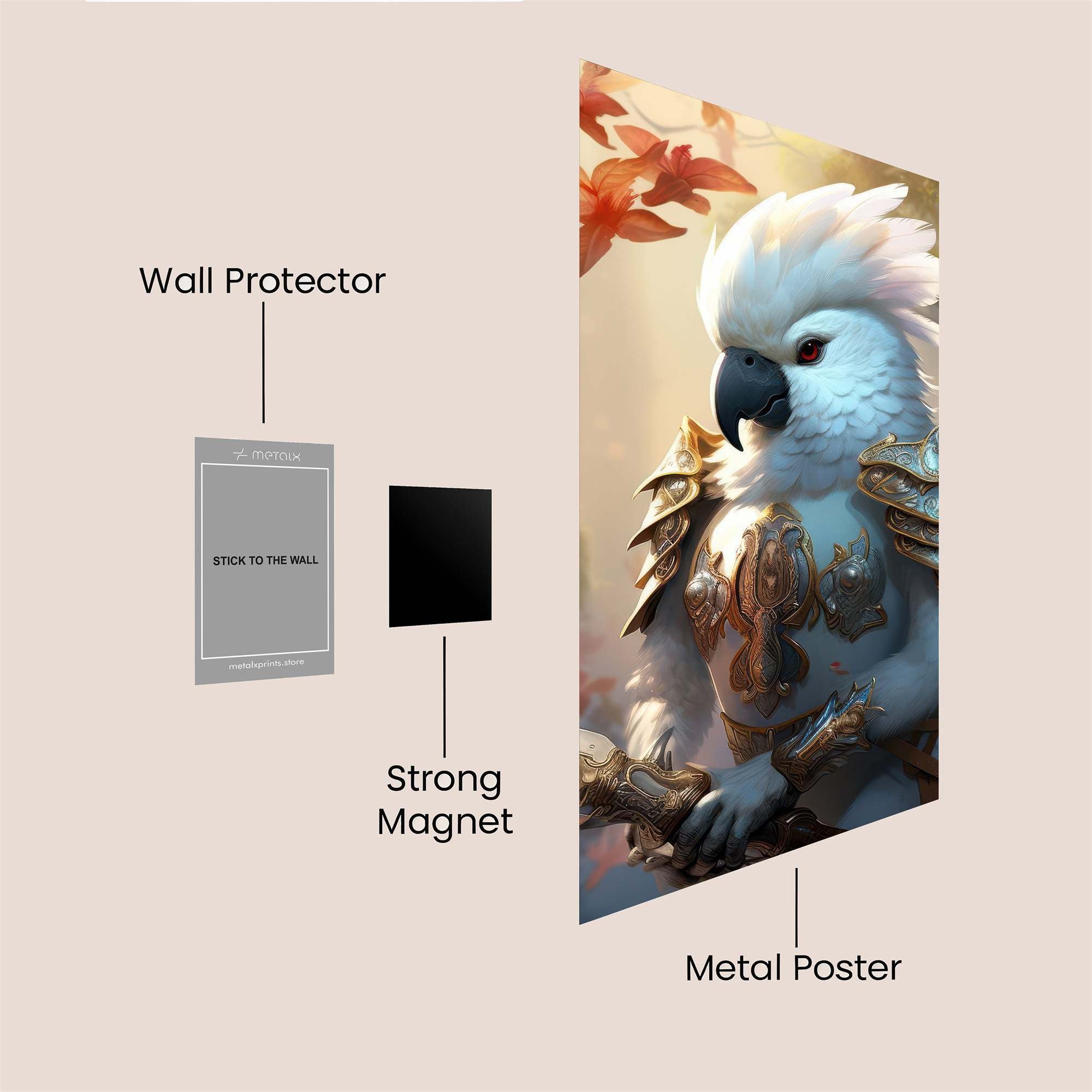 Cockatoo Courage Safe Wall Magnetic / M