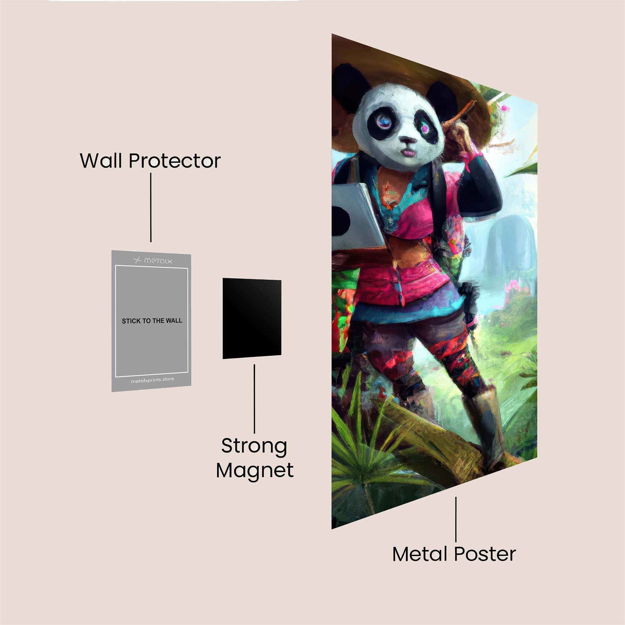 Panda Explorer Safe Wall Magnetic / M