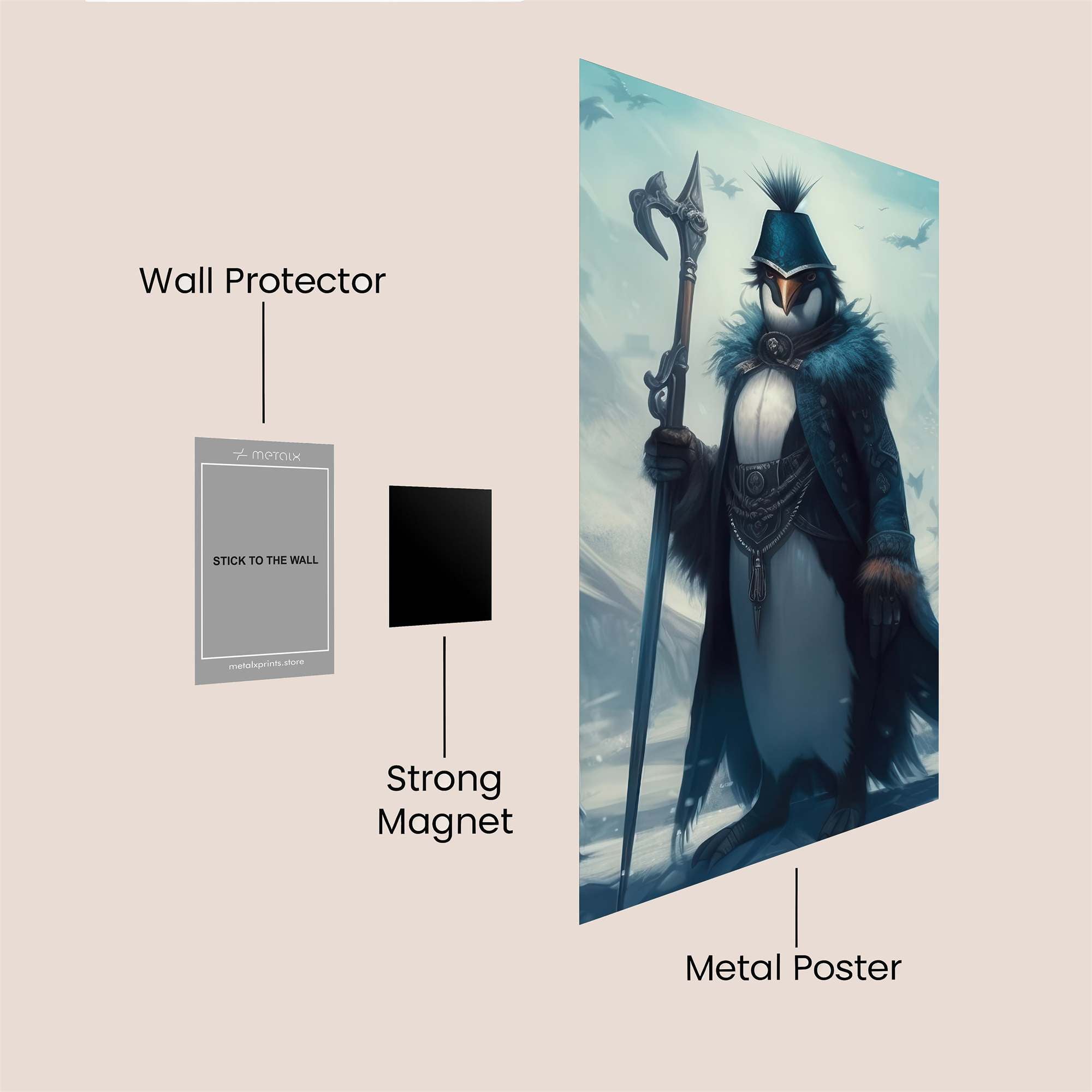 Penguin Shaman Safe Wall Magnetic / M