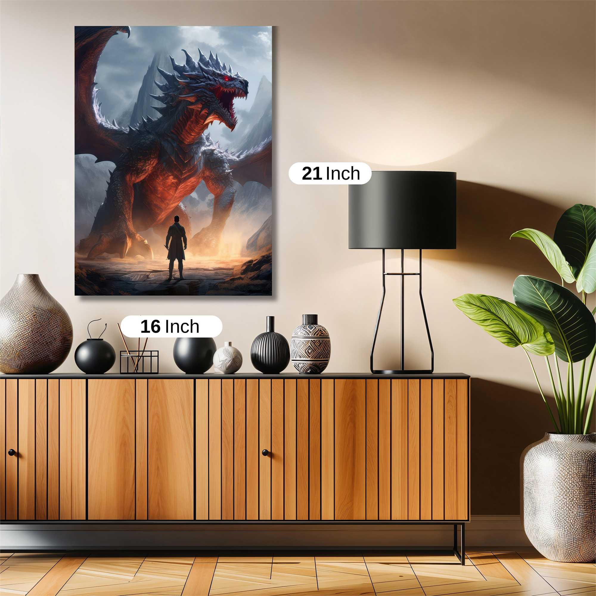 Dragon Confrontation Safe Wall Magnetic / M