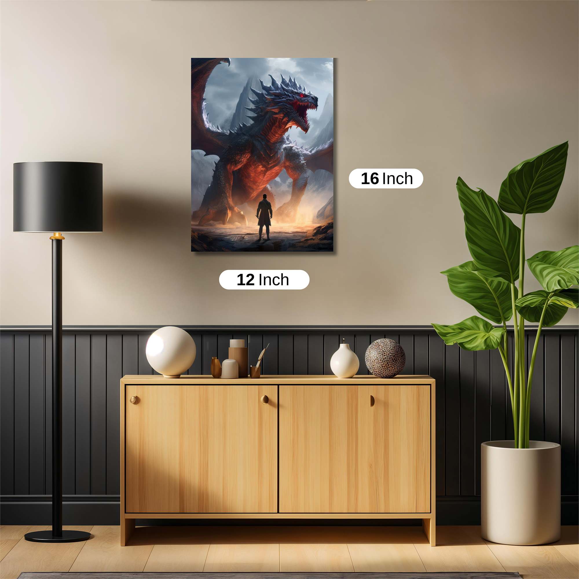 Dragon Confrontation Safe Wall Magnetic / M