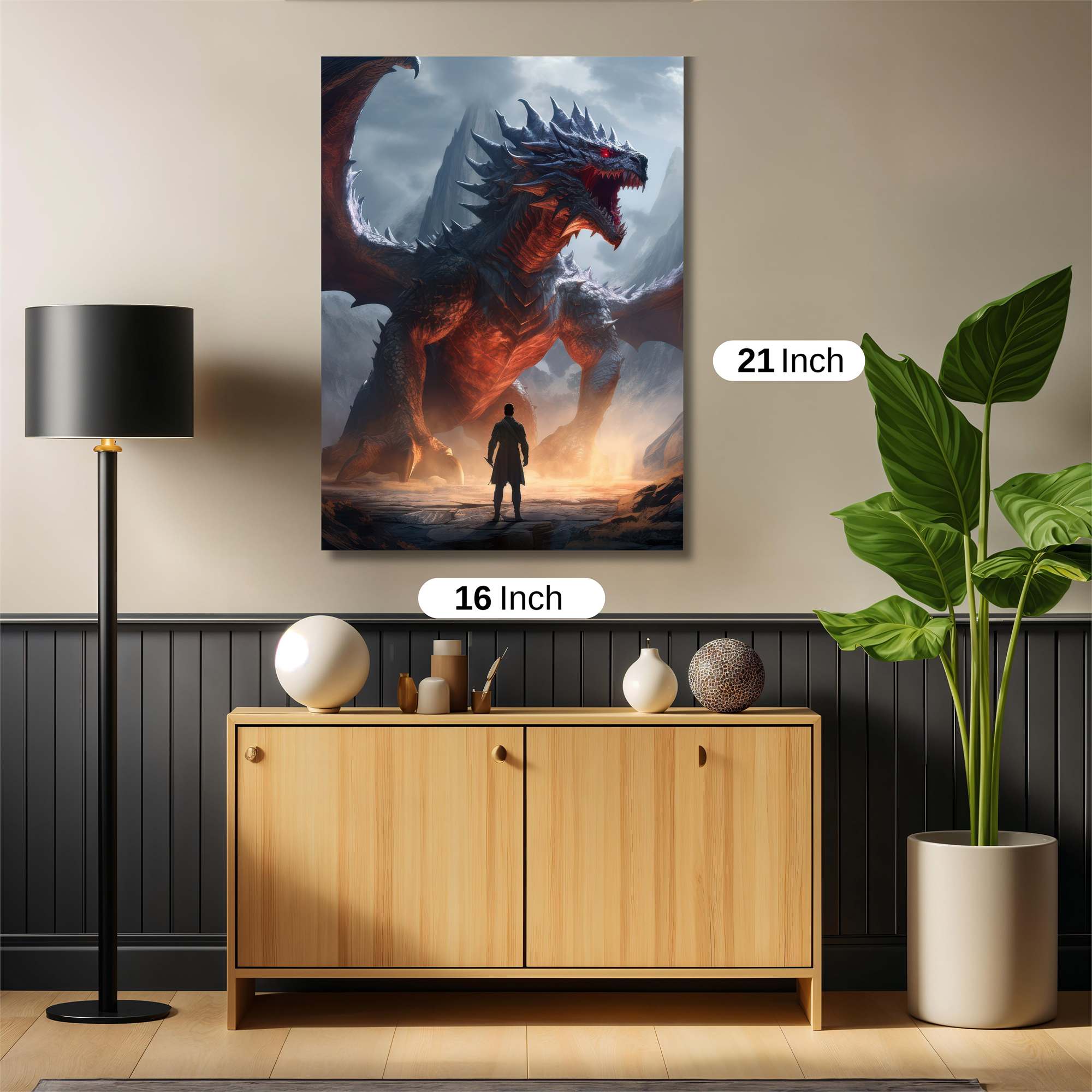 Dragon Confrontation Safe Wall Magnetic / M
