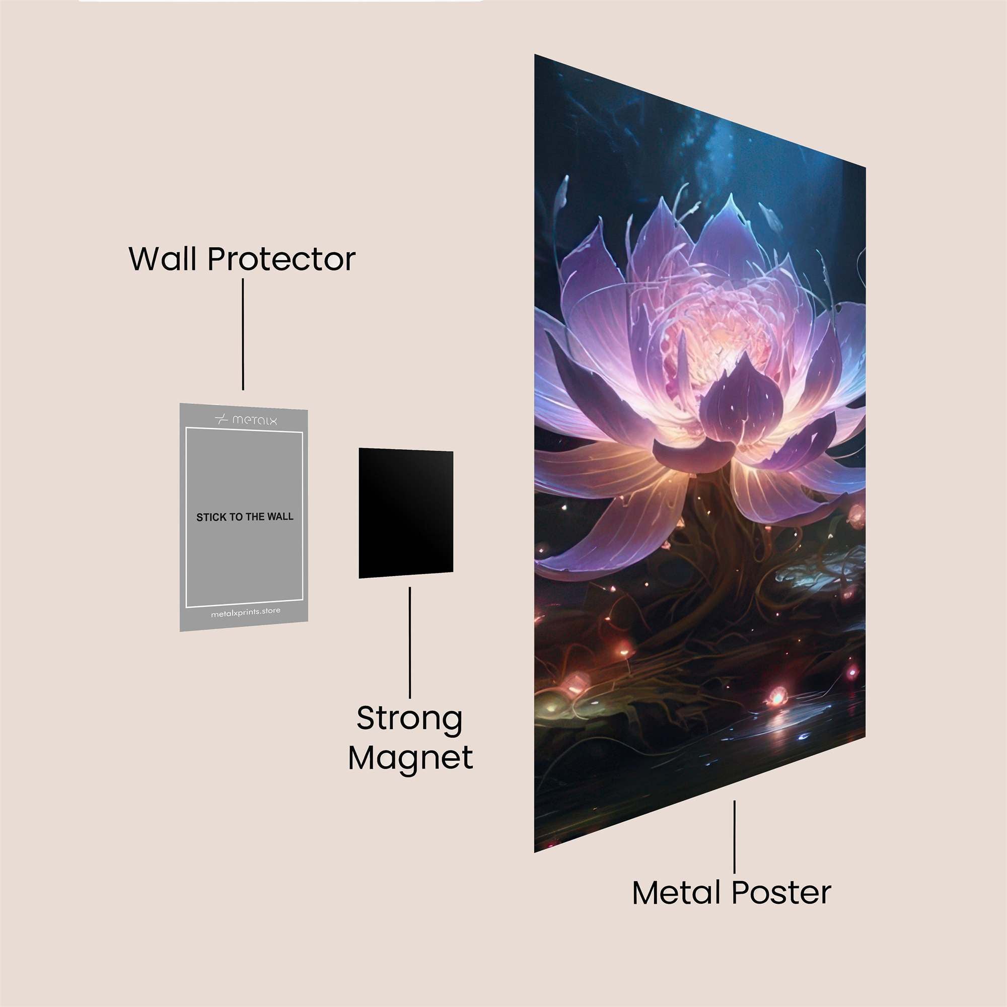 Luminous Lotus Safe Wall Magnetic / M