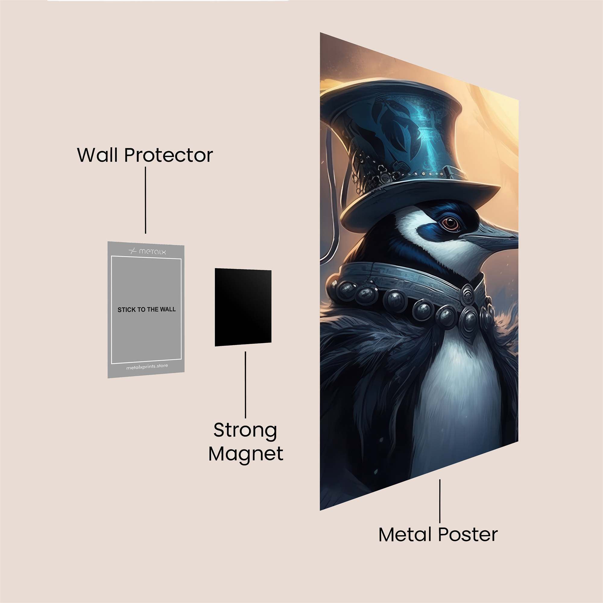 Penguin Royalty Safe Wall Magnetic / M