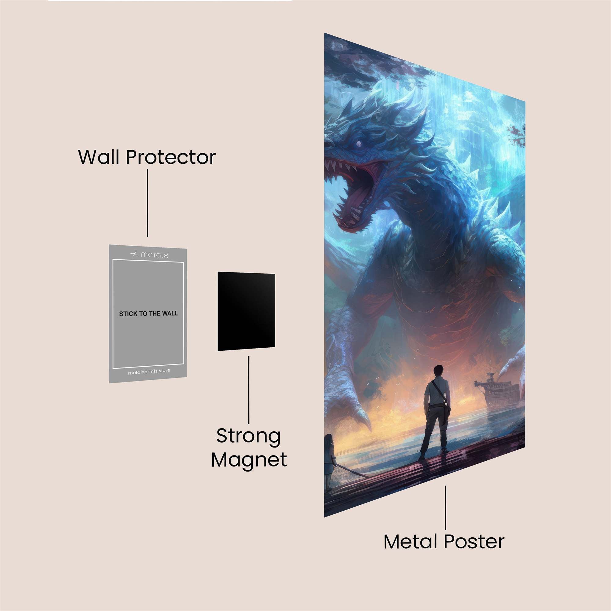 Godzilla Majestic Safe Wall Magnetic / M