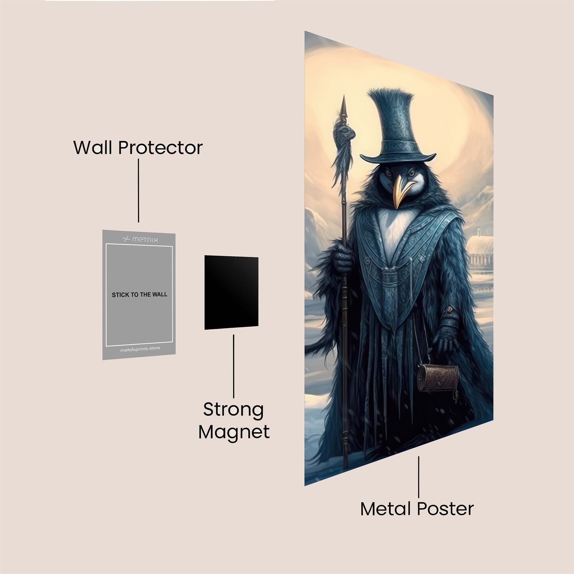 Penguin Sorcerer Safe Wall Magnetic / M