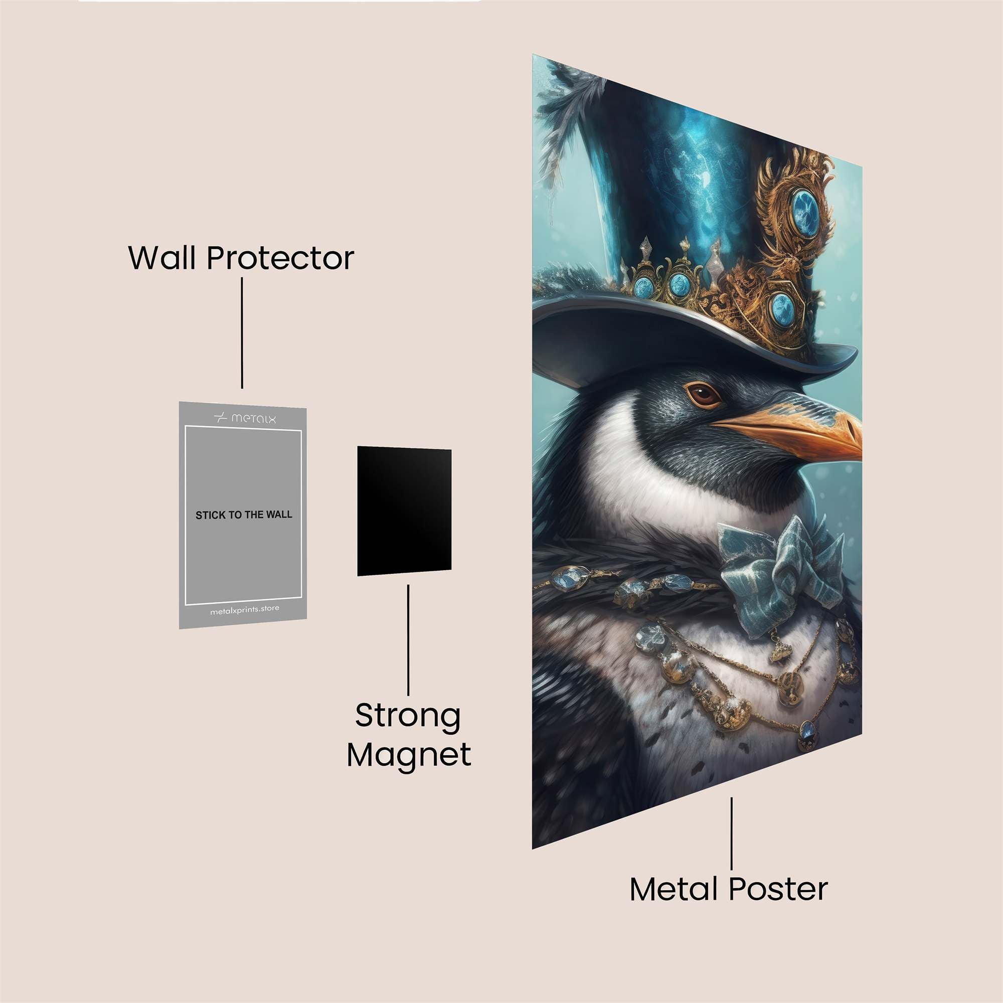 Penguin Regal Safe Wall Magnetic / M