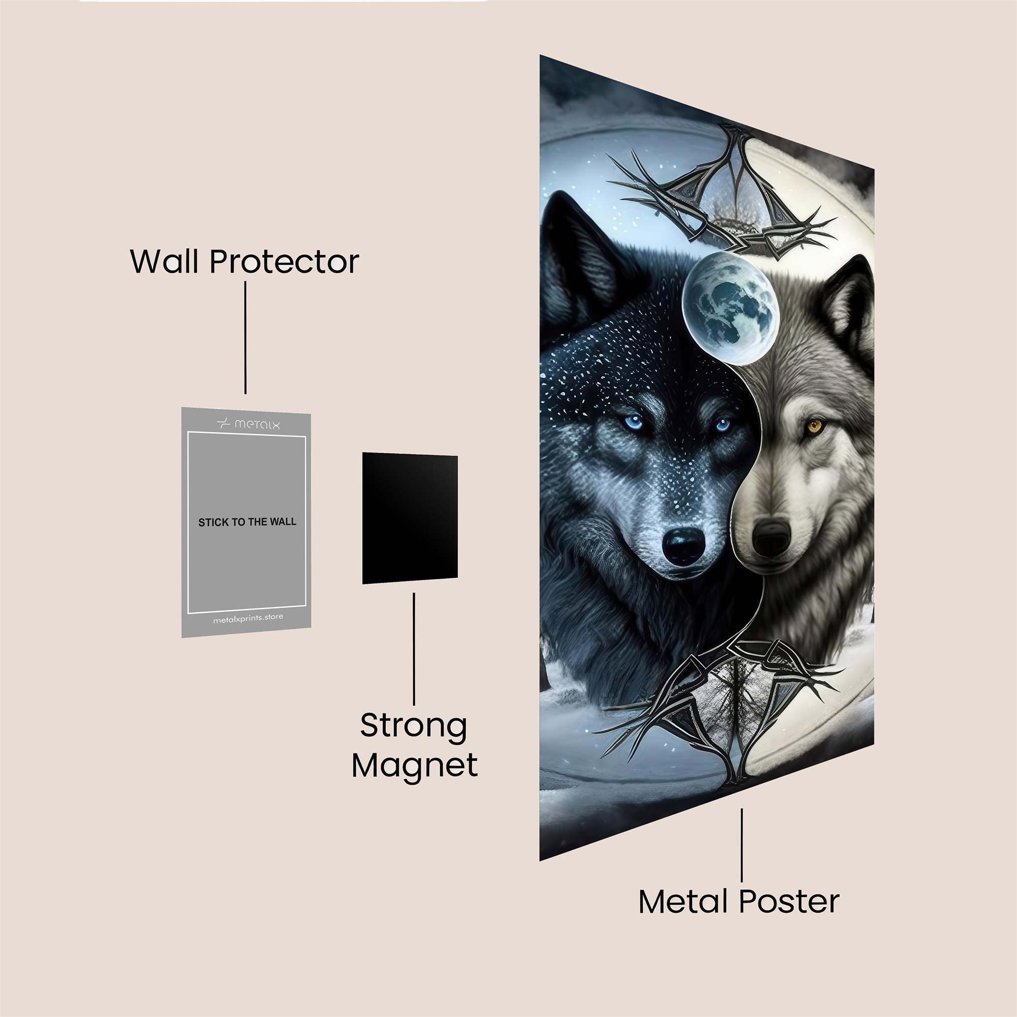 Lunar Duality Safe Wall Magnetic / M