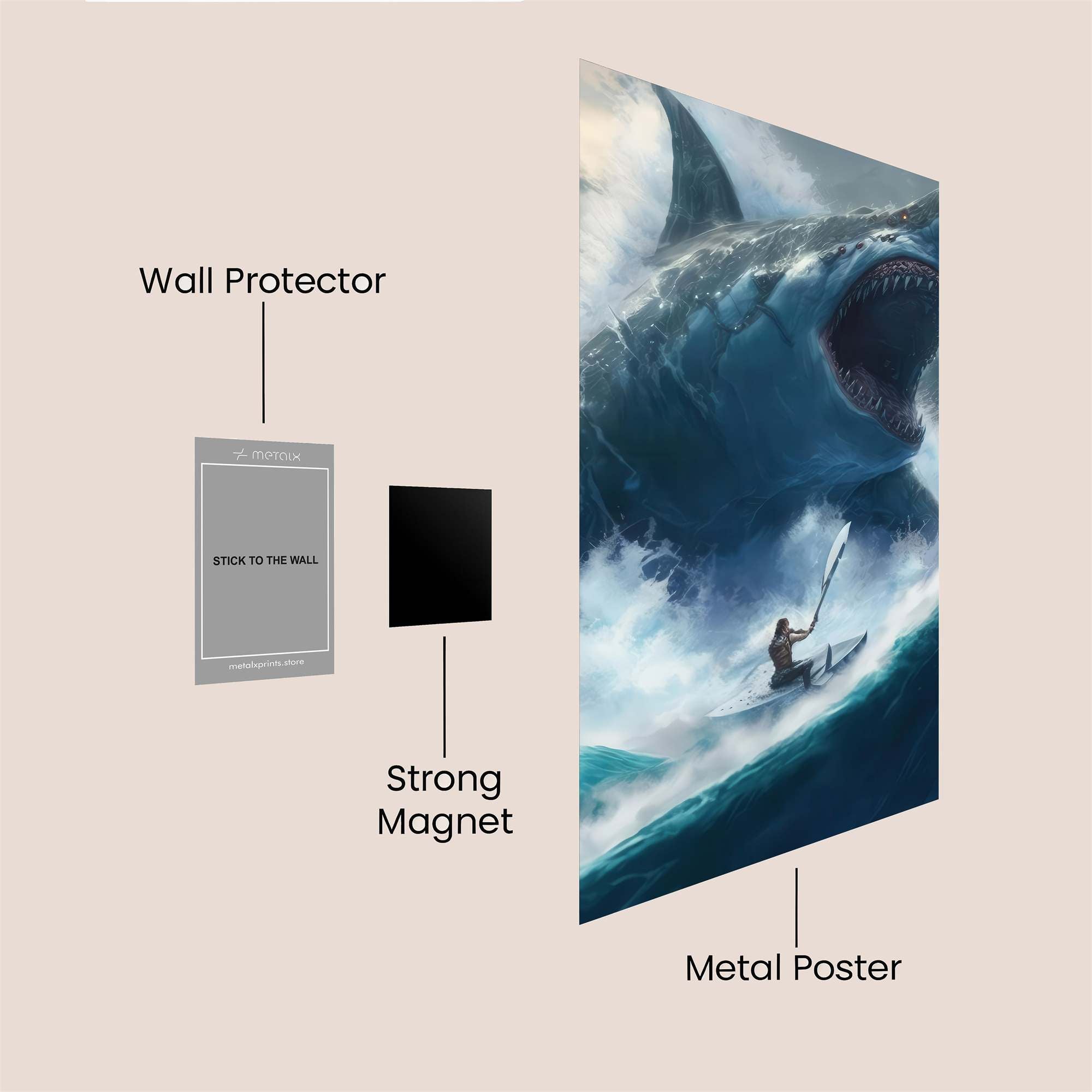 Megalodon Menace Safe Wall Magnetic / M
