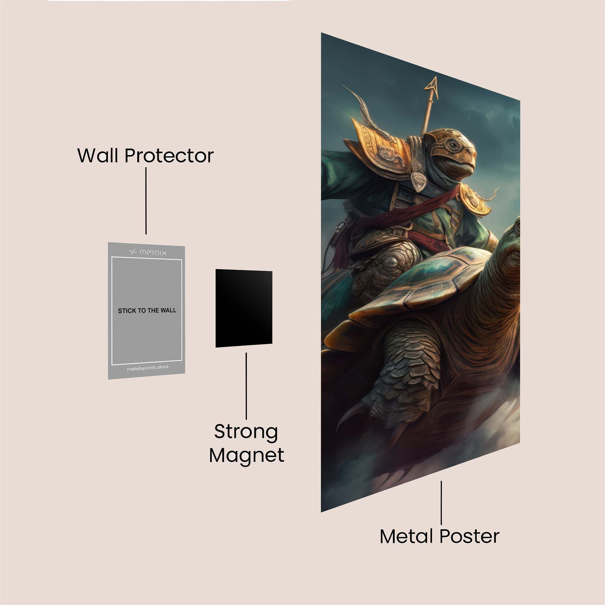 TurtleWarrior Safe Wall Magnetic / M