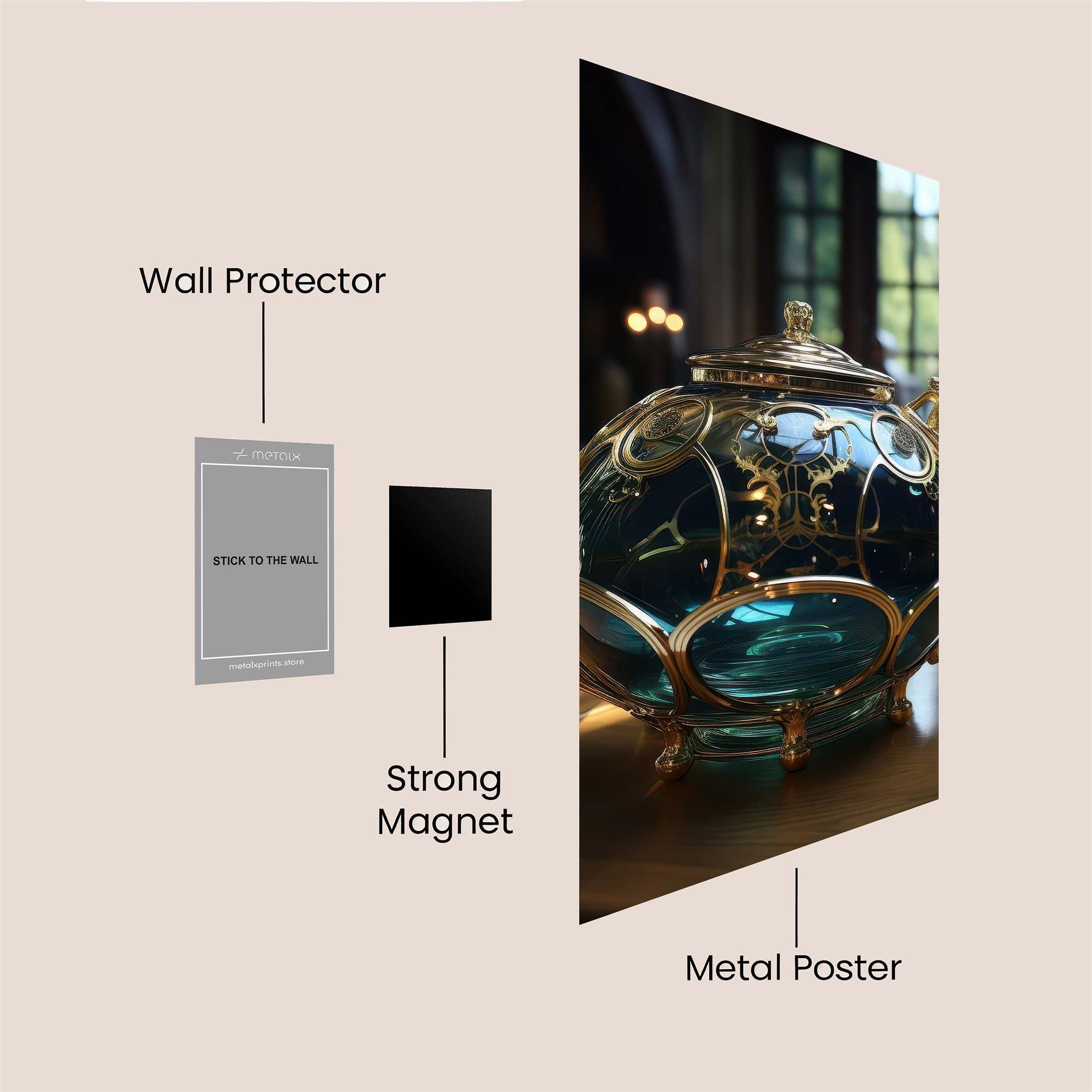 Teapot Elegance Safe Wall Magnetic / M
