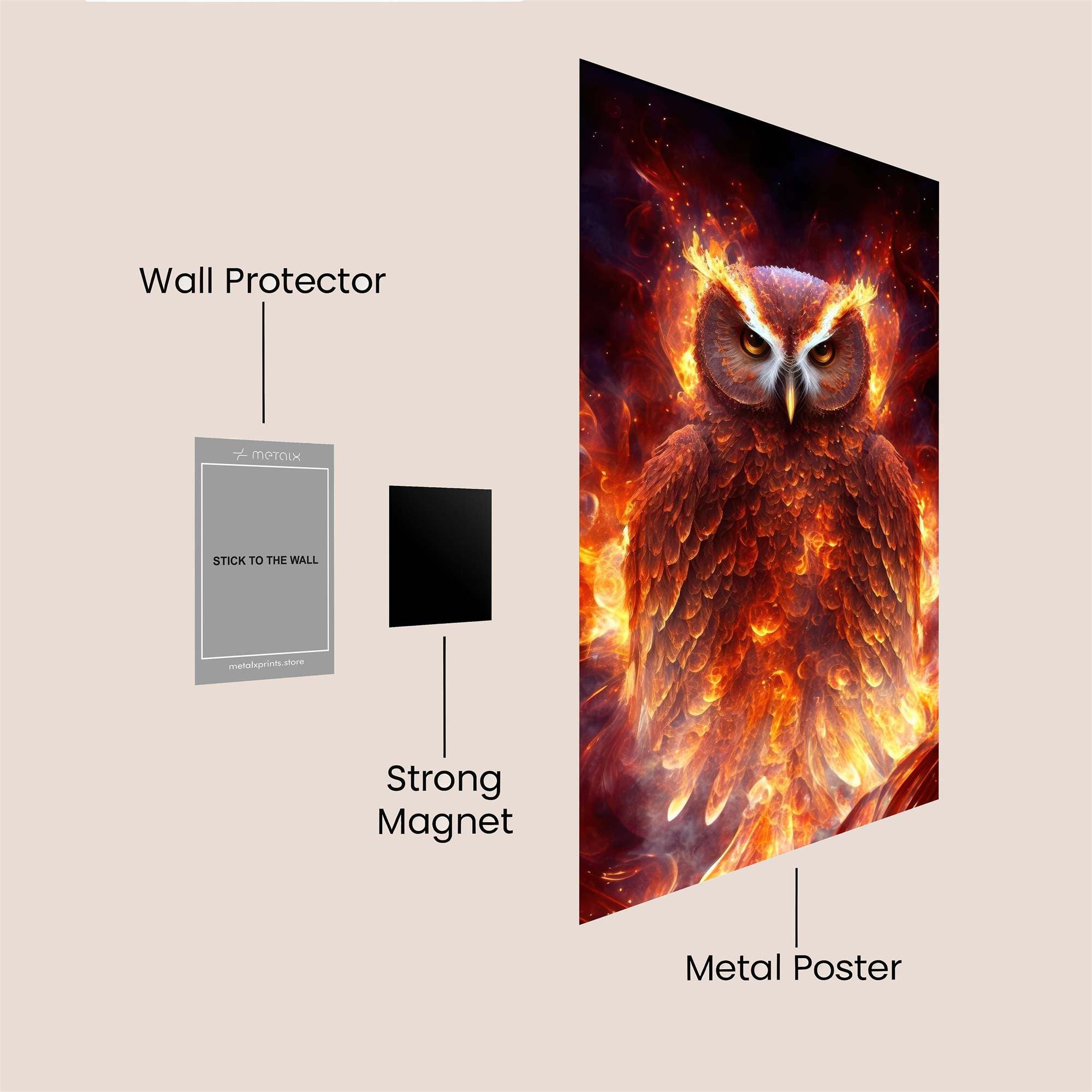 Phoenix Blaze Safe Wall Magnetic / M
