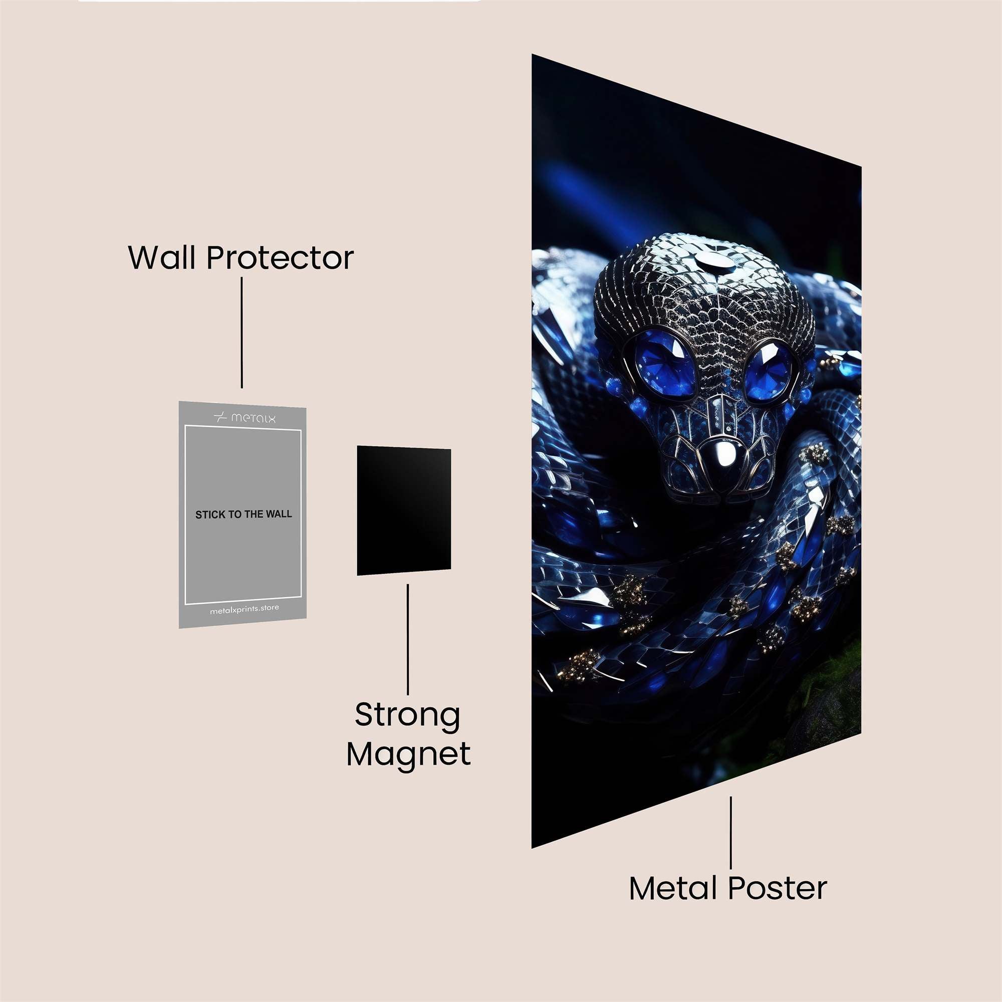 Jewel Serpent Safe Wall Magnetic / M