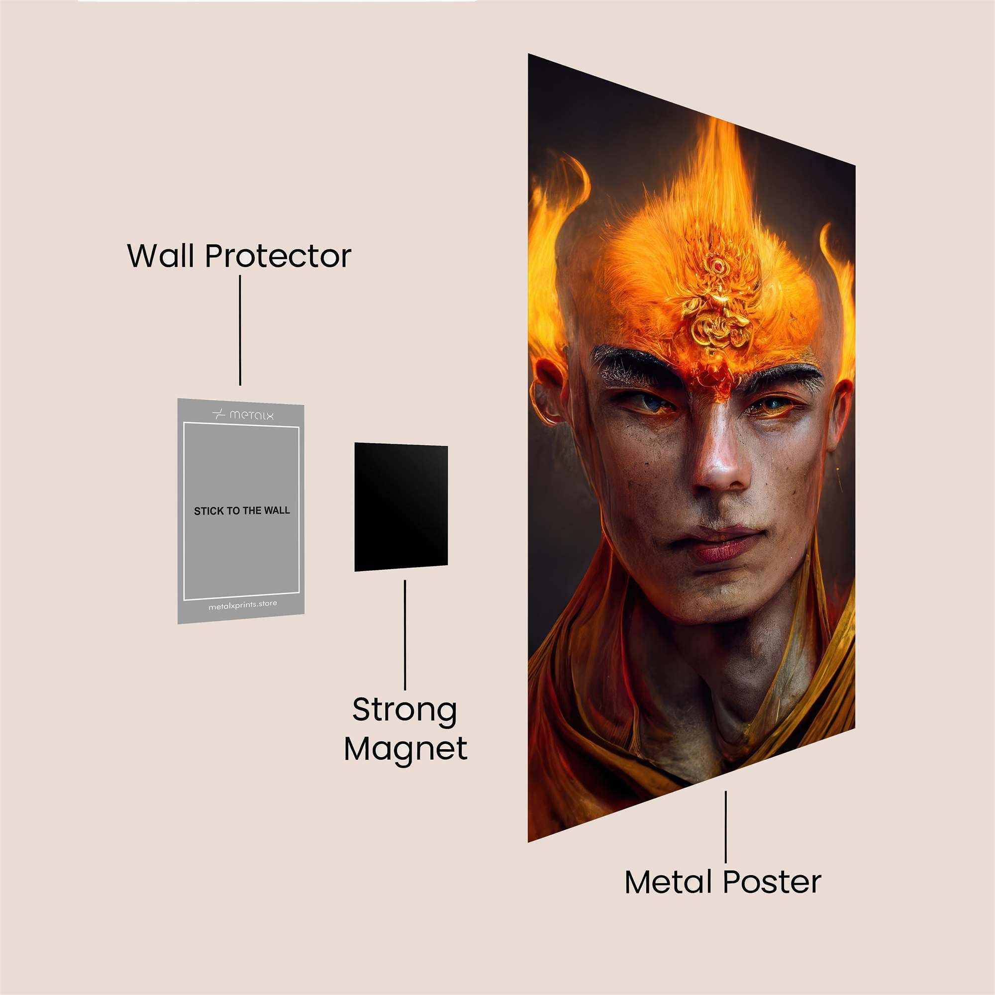 Aang Fiery Safe Wall Magnetic / M