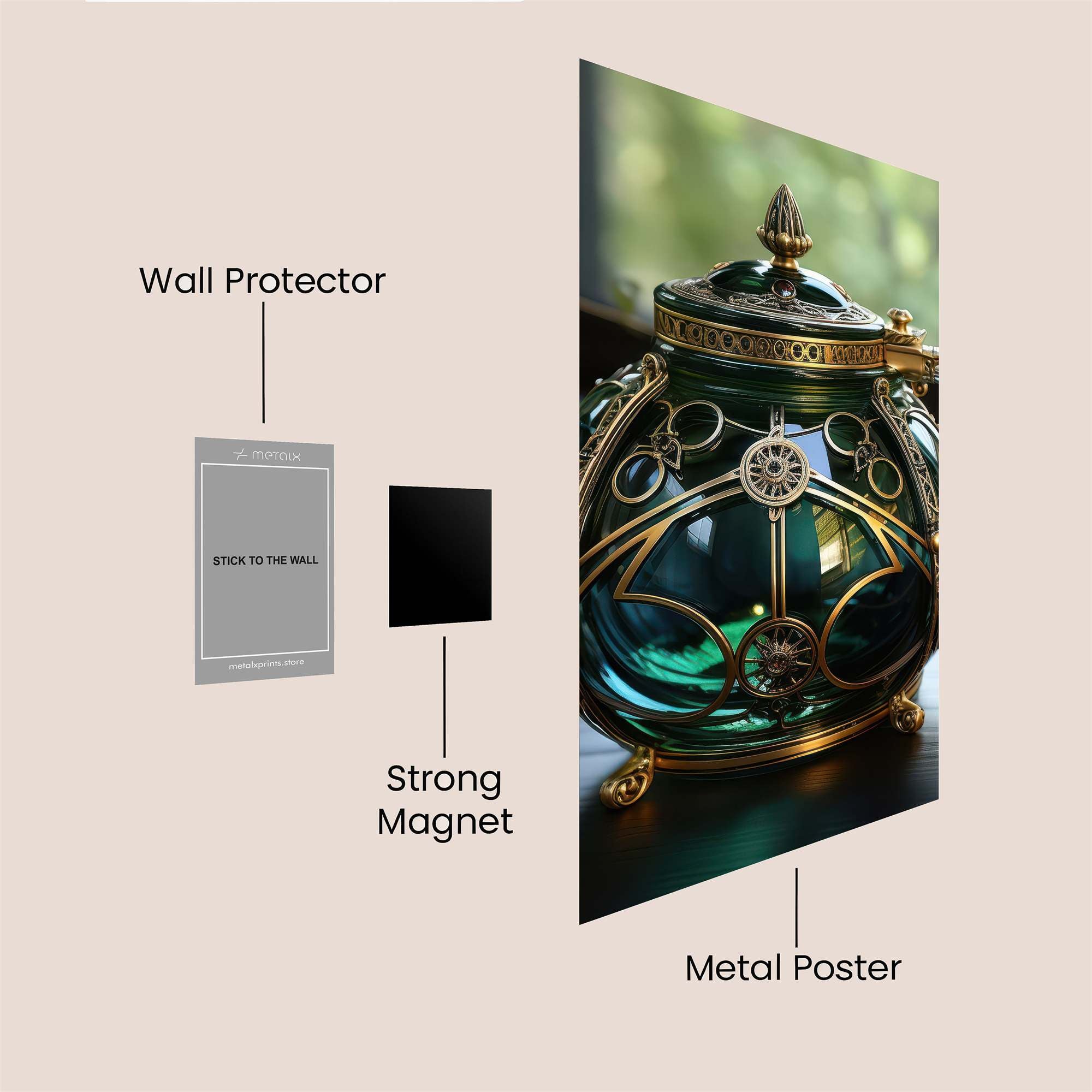 Steampunk Elegance Safe Wall Magnetic / M