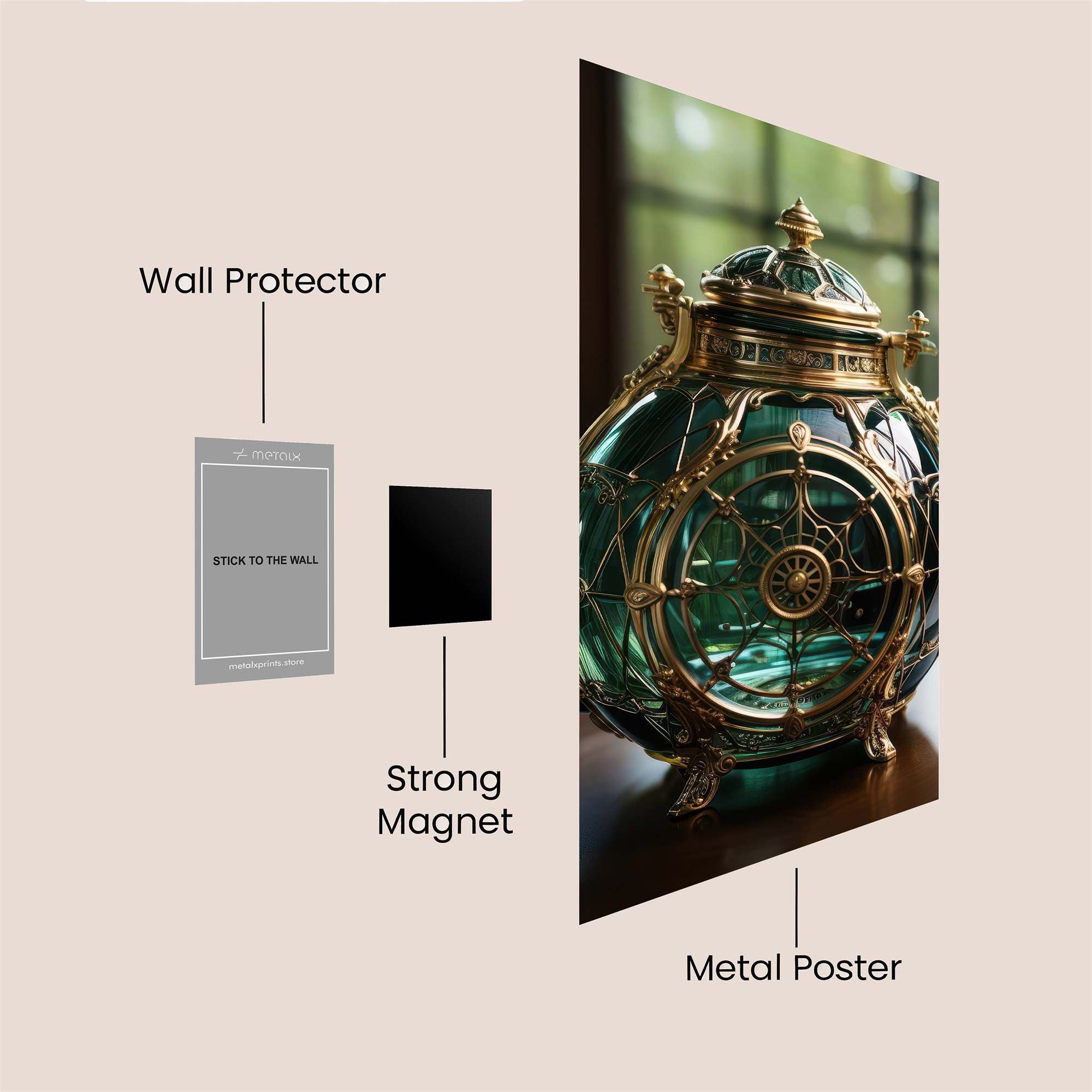 Steampunk Elegance Safe Wall Magnetic / M